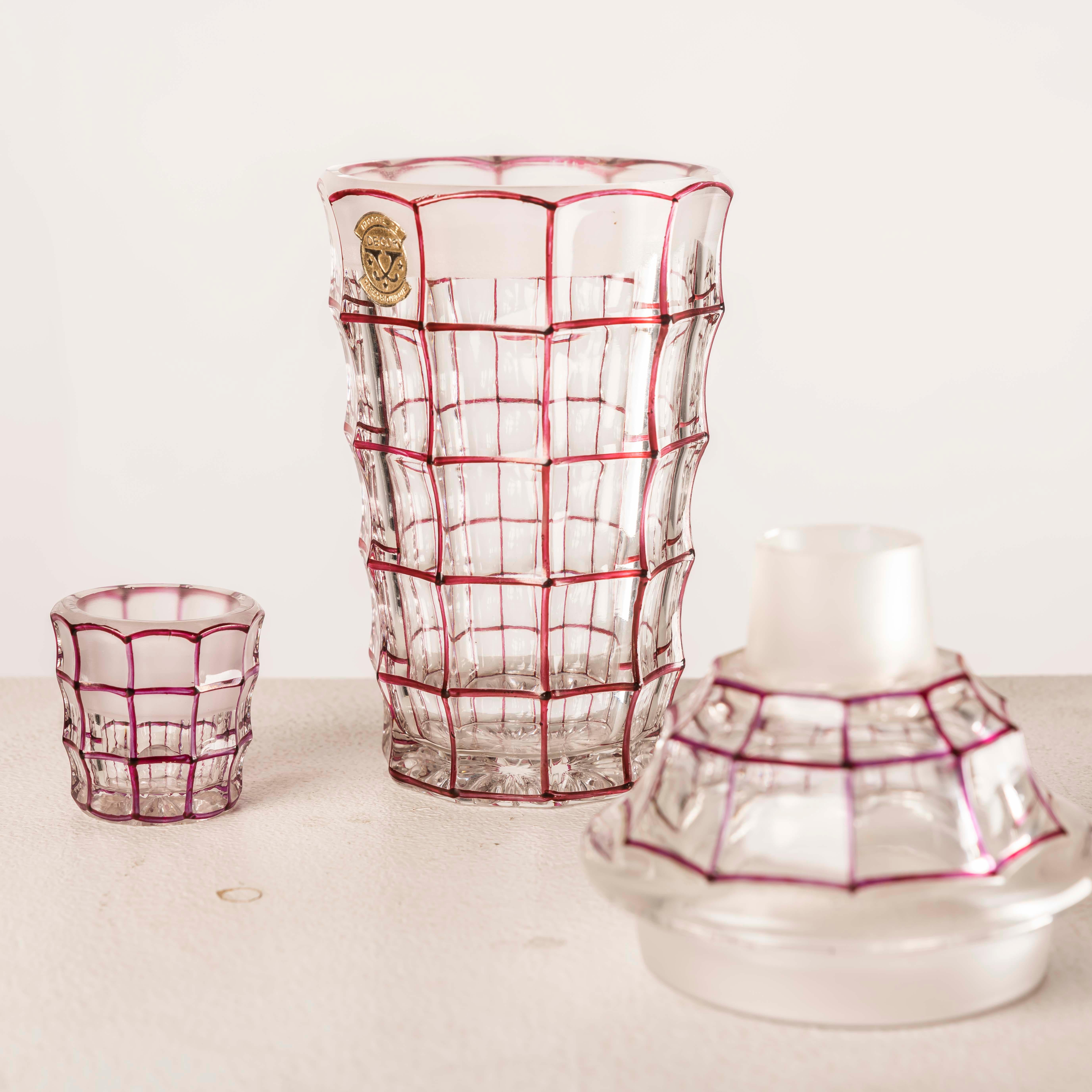 20ième siècle Très rare shaker tchèque dans le style de Josef Hoffmann en vente