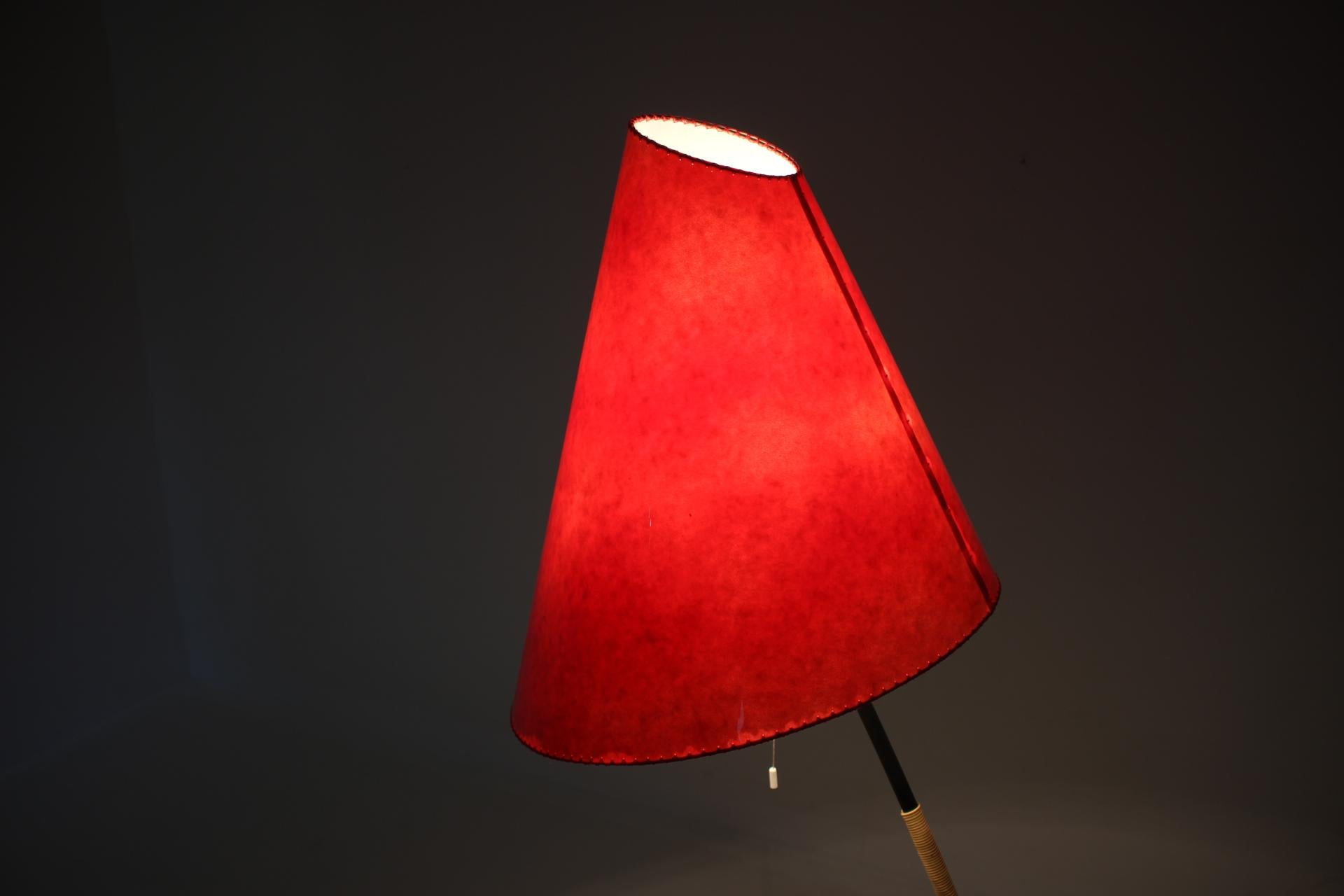 Very Rare Design Red Floor Lamp by Josef Hůrka, 1960s 2
