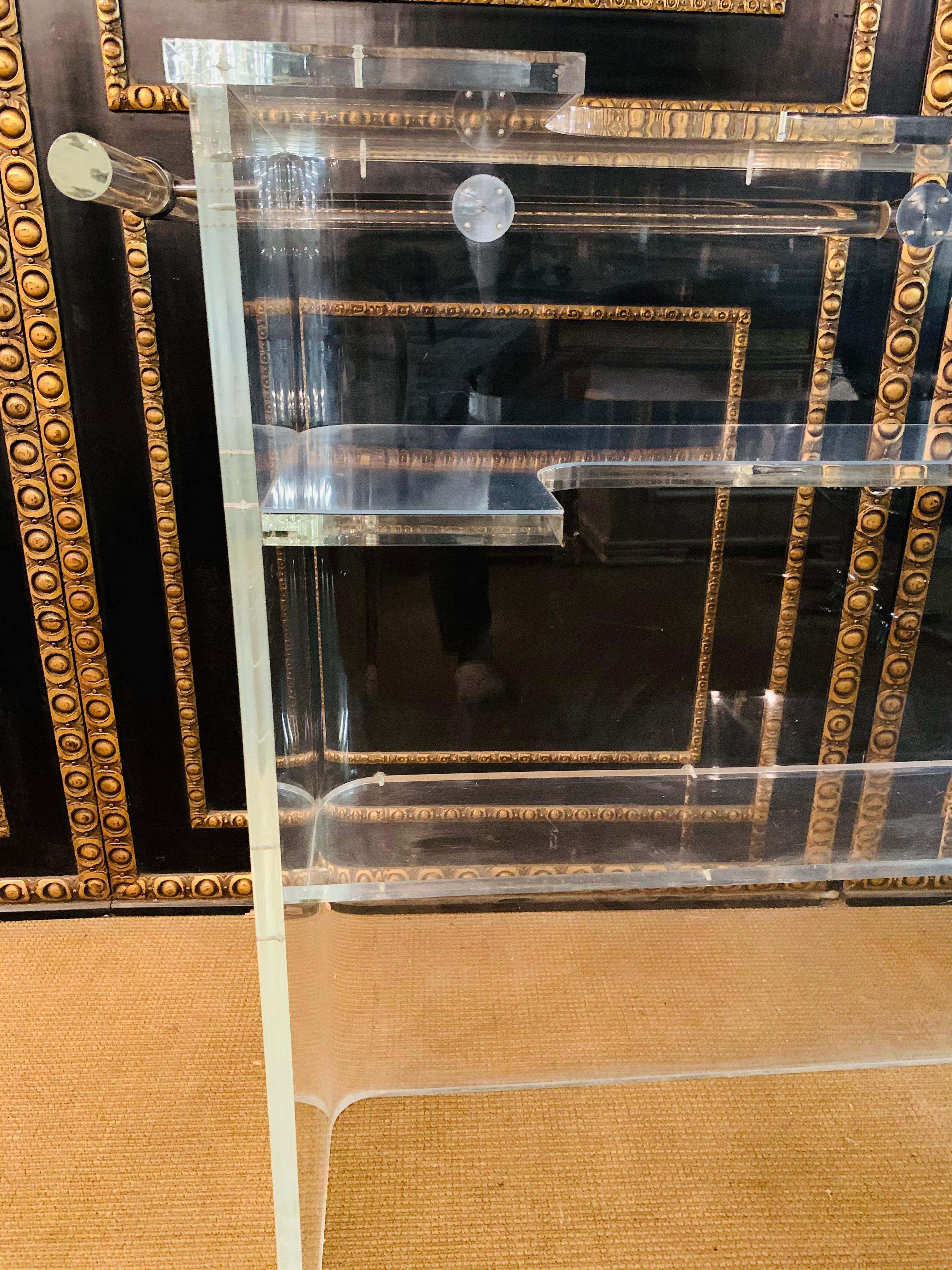 Very Rare Designer Acrylic Bar with 5 Stools Very Heavy 4