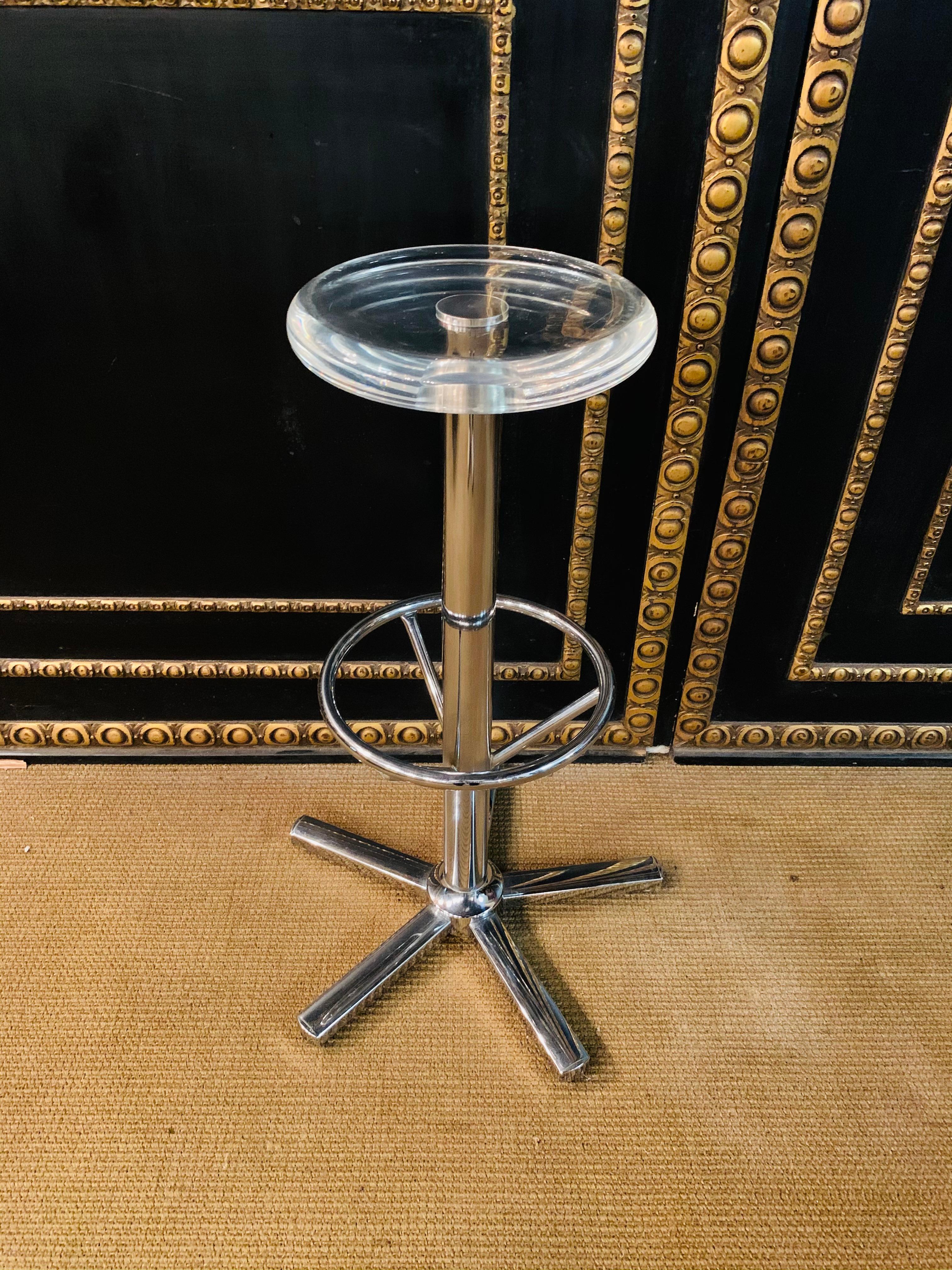 Very Rare Designer Acrylic Bar with 5 Stools Very Heavy 10