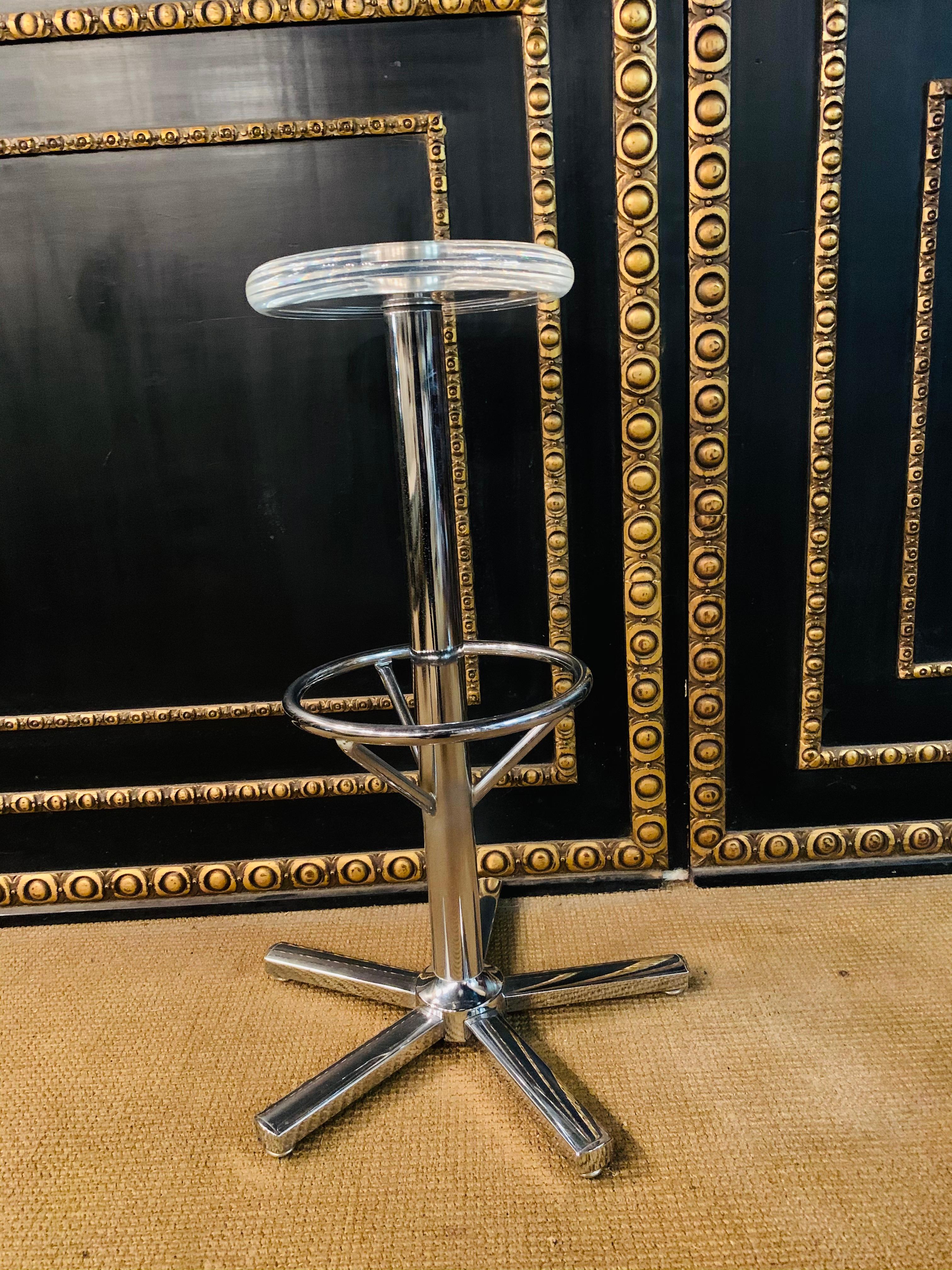 Very Rare Designer Acrylic Bar with 5 Stools Very Heavy 11