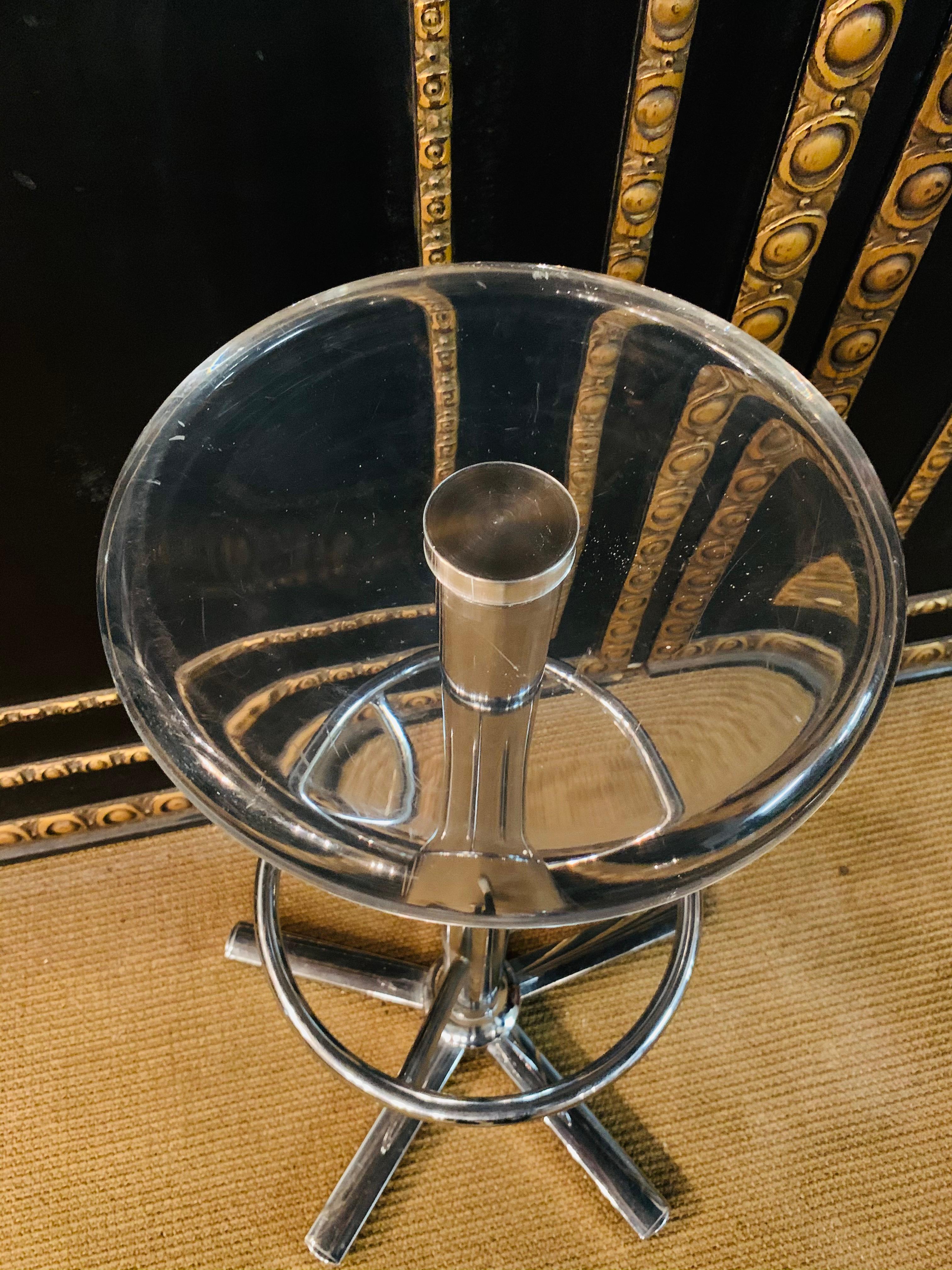 Very Rare Designer Acrylic Bar with 5 Stools Very Heavy 13