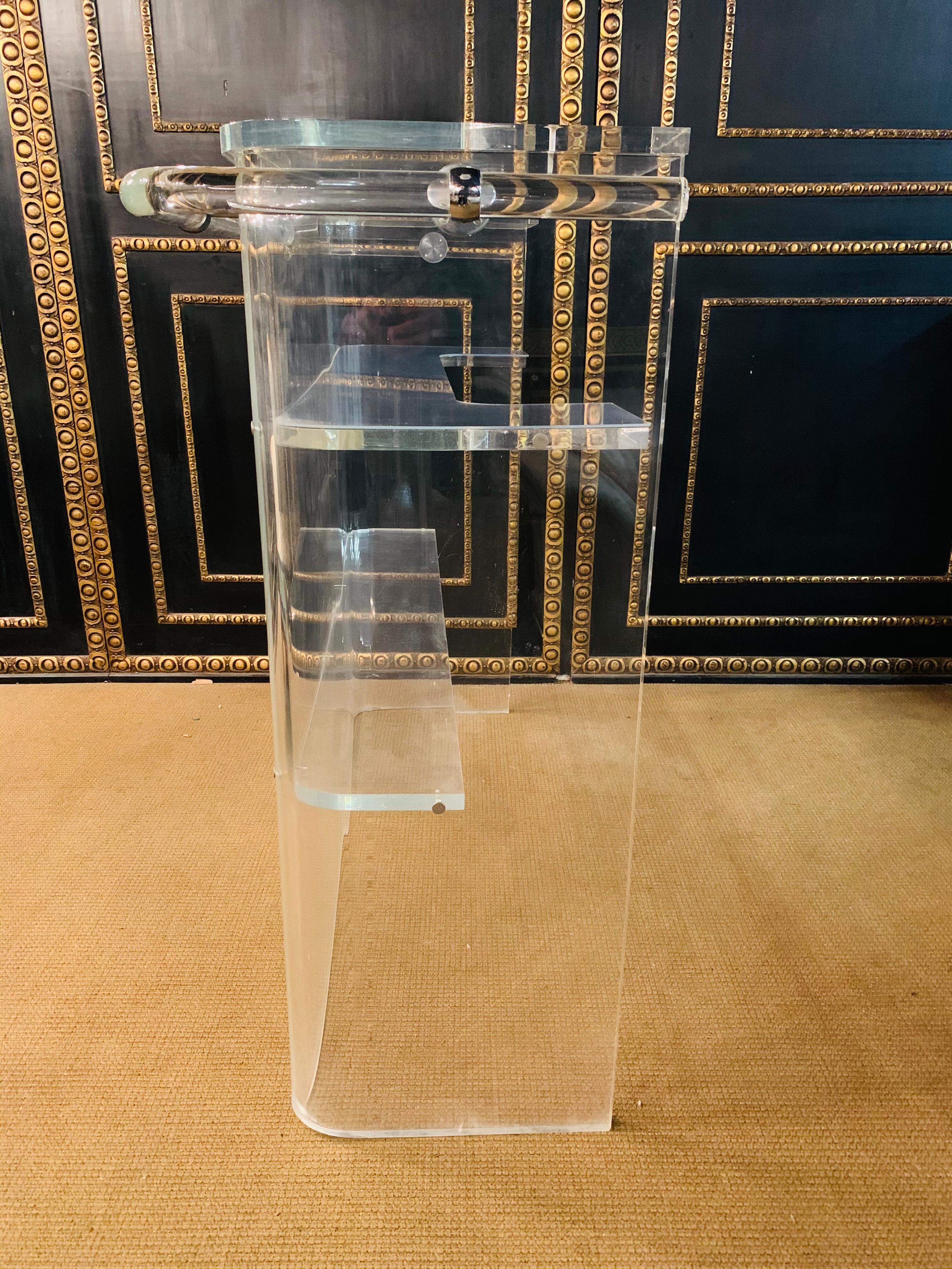 Very Rare Designer Acrylic Bar with 5 Stools Very Heavy 2