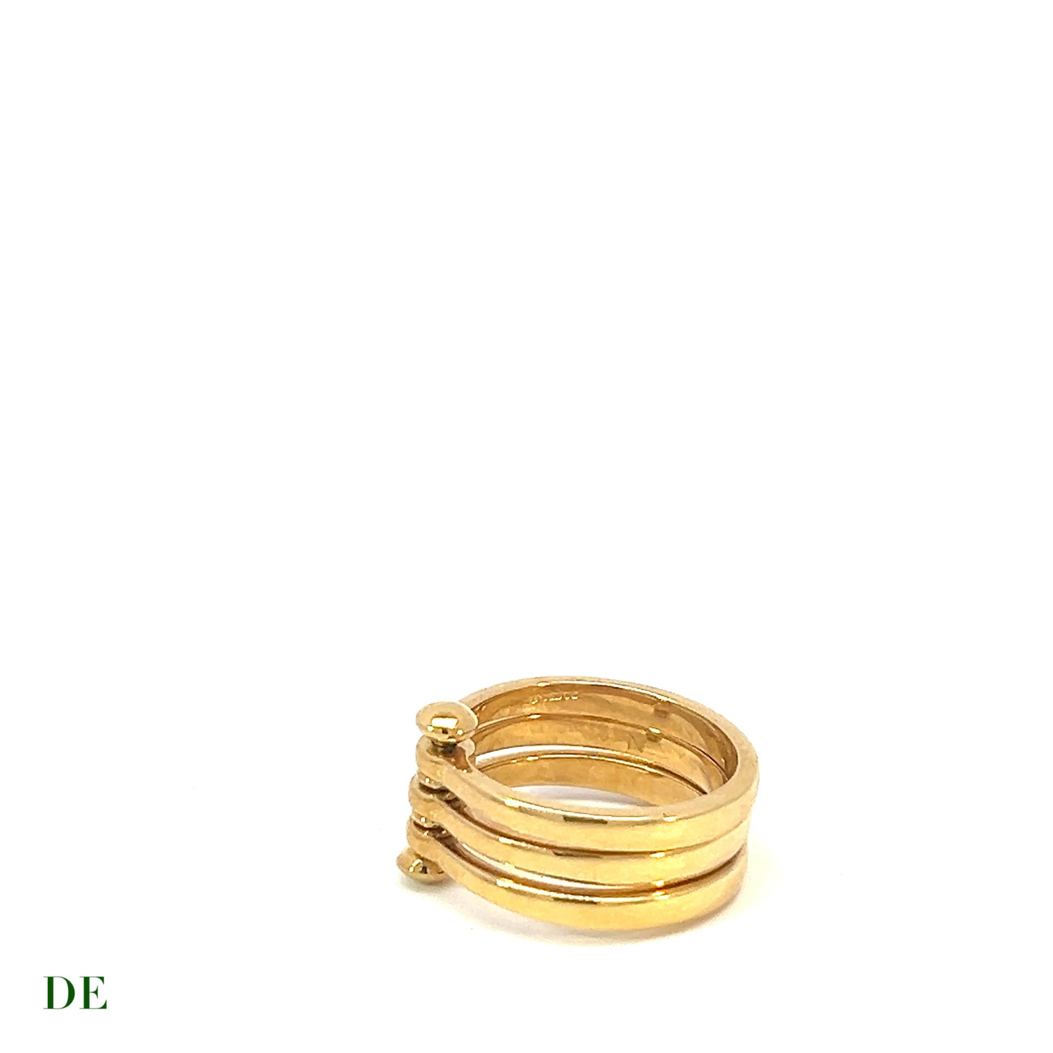 Very Rare Discontinued Links of London 18k yellow gold friendship ring In New Condition For Sale In kowloon, Kowloon