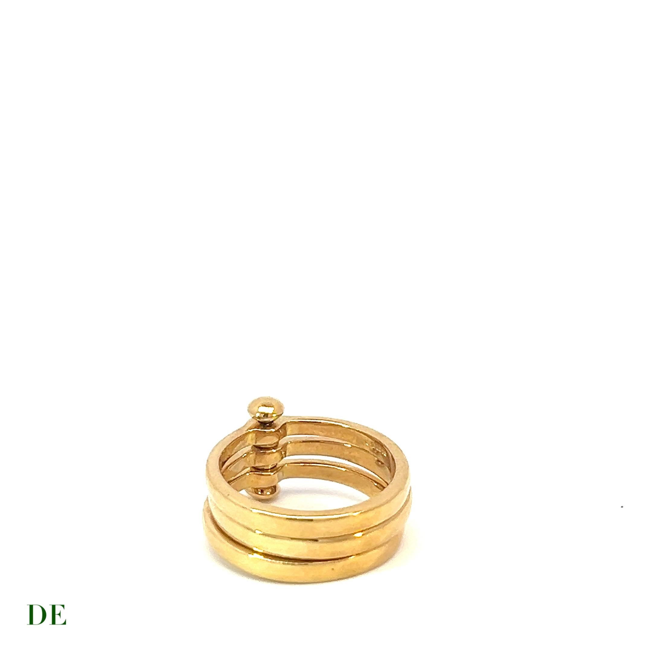Women's or Men's Very Rare Discontinued Links of London 18k yellow gold friendship ring For Sale