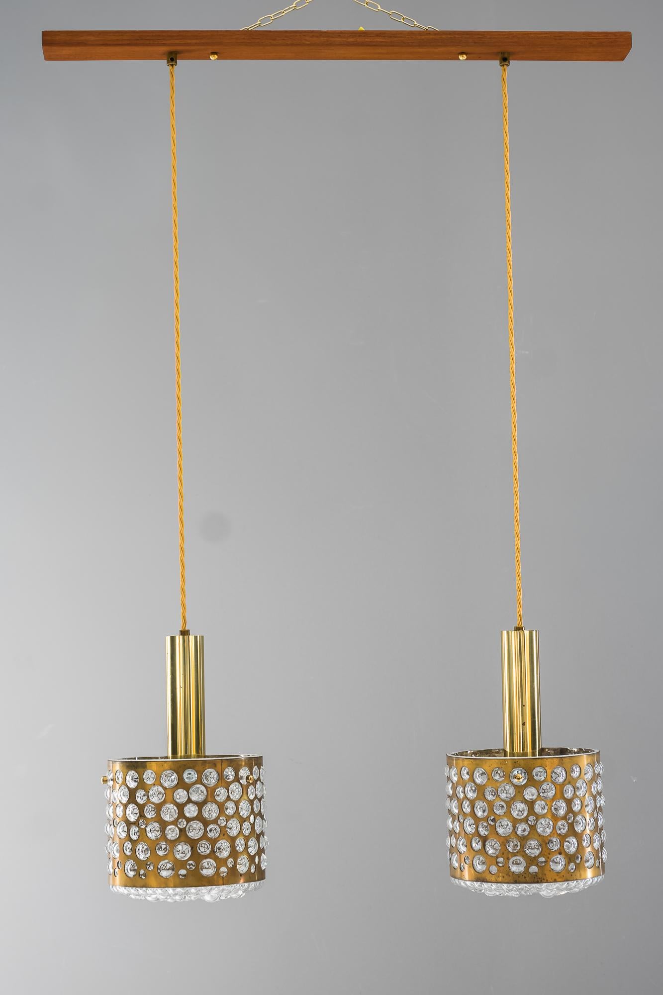 Mid-Century Modern Très rare pendentif à double lampe par Limburg, vers les années 1960 en vente