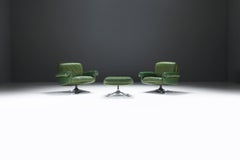 Rarissimo set da salotto DS 31 in pelle verde del De Sede Team per De Sede Swiss