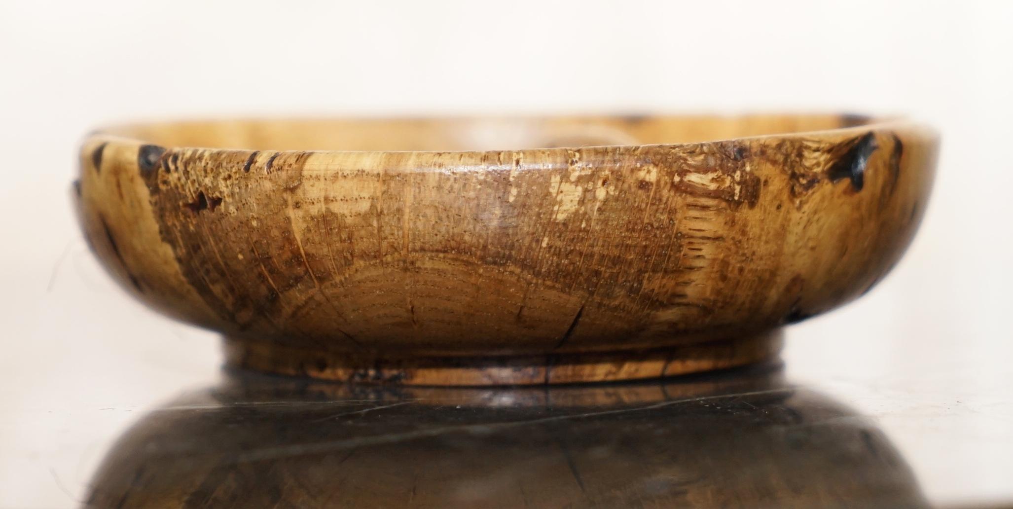 Arts and Crafts Very Rare Early Robert Mouseman Thompson of Kilburn Bowl from Single Oak Burr