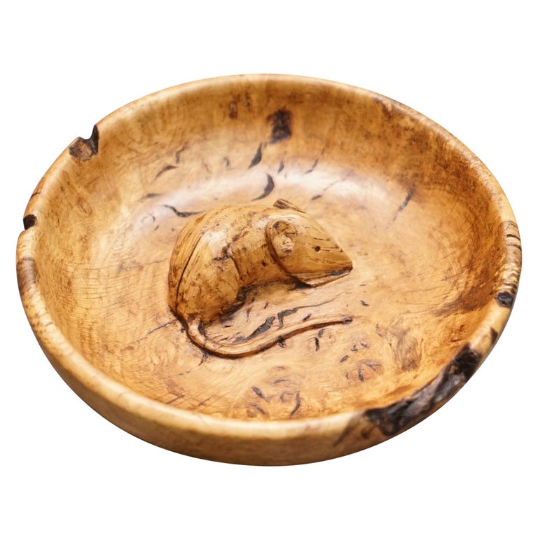 Very Rare Early Robert Mouseman Thompson of Kilburn Bowl from Single