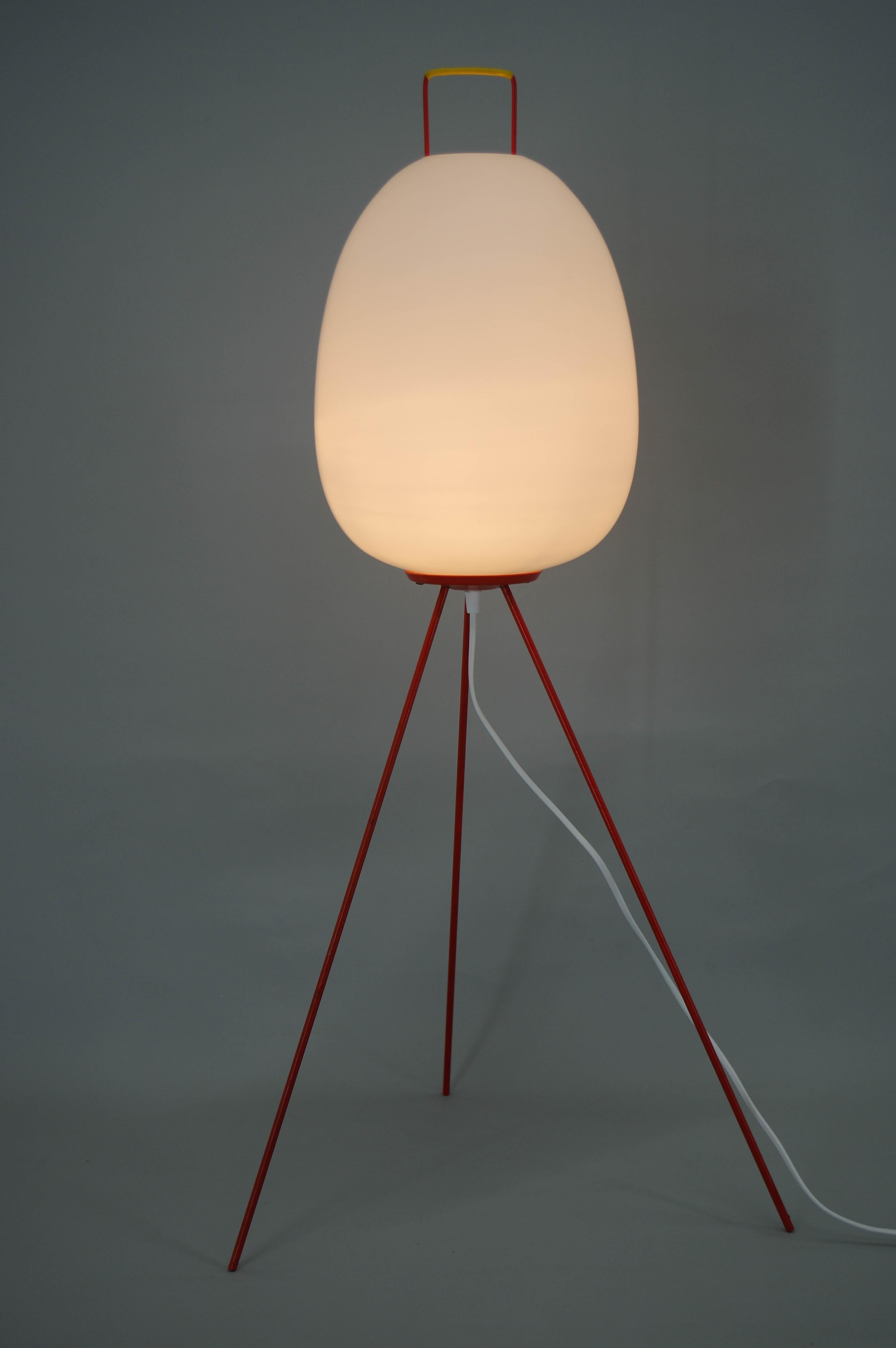 Very Rare Egg Floor Lamp by Napako, 1960s In Good Condition For Sale In Praha, CZ