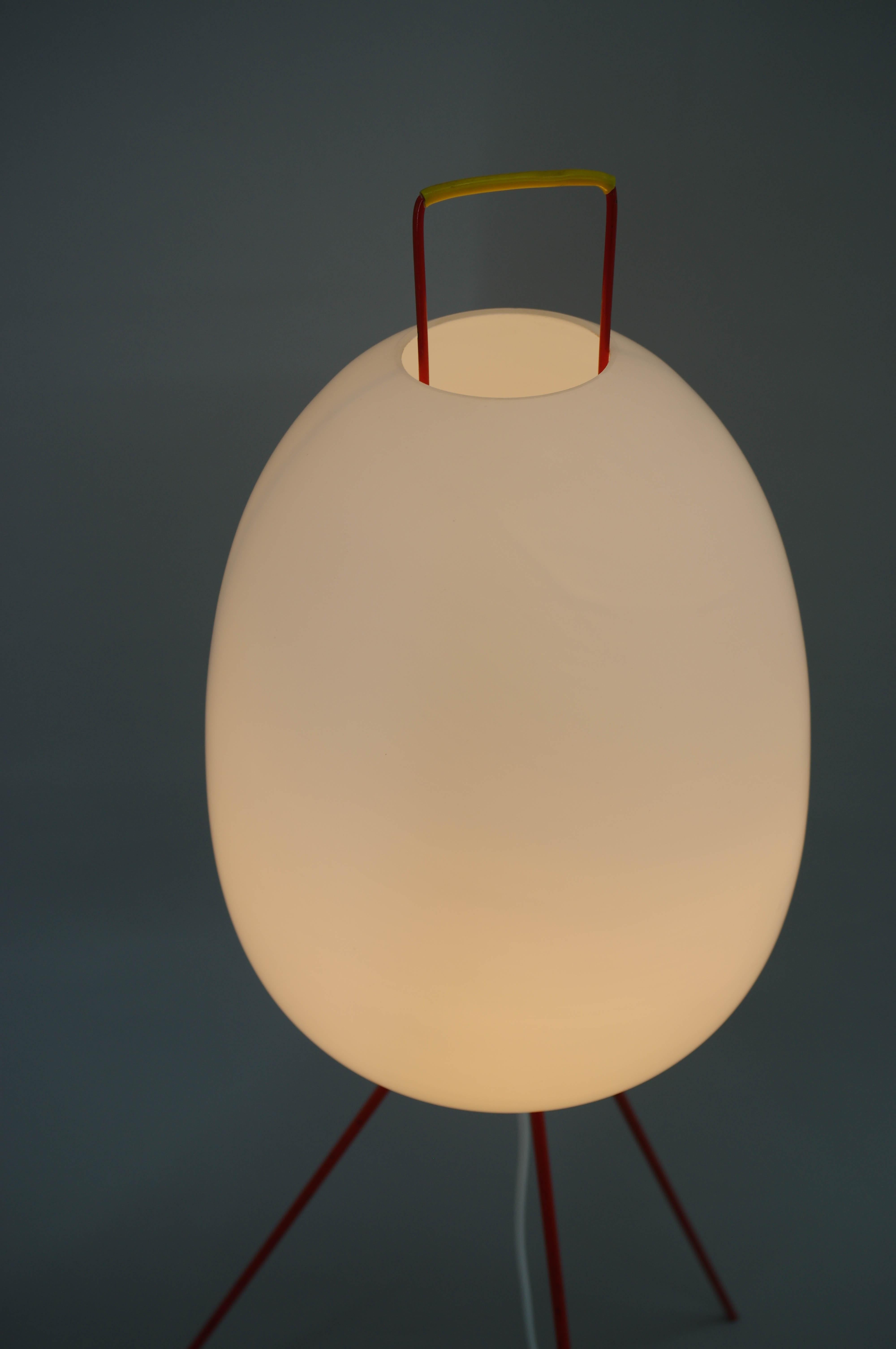 Mid-20th Century Very Rare Egg Floor Lamp by Napako, 1960s For Sale