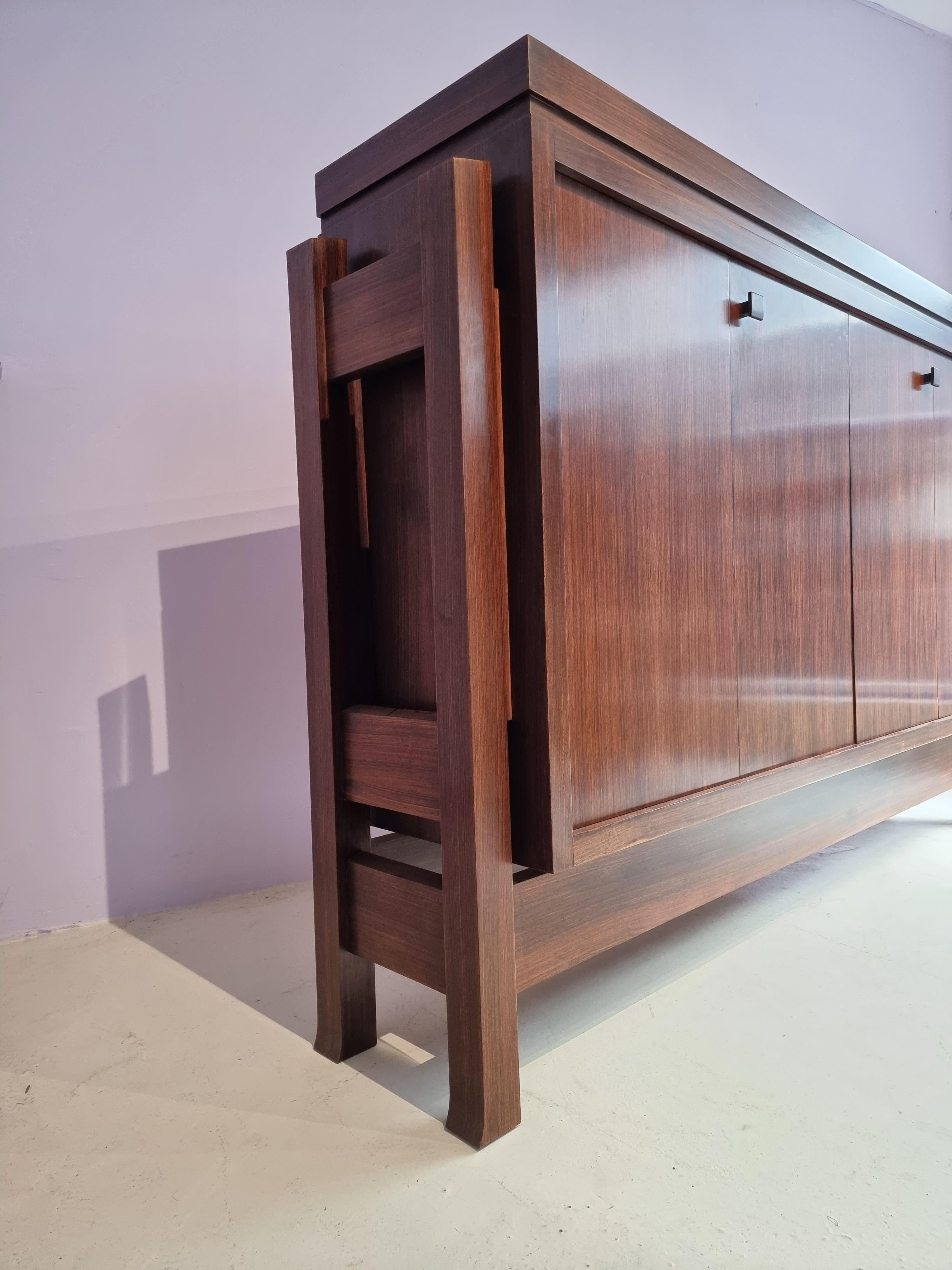 Belgian Very Rare Emiel Veranneman Brutalist Stereo Cabinet For Sale