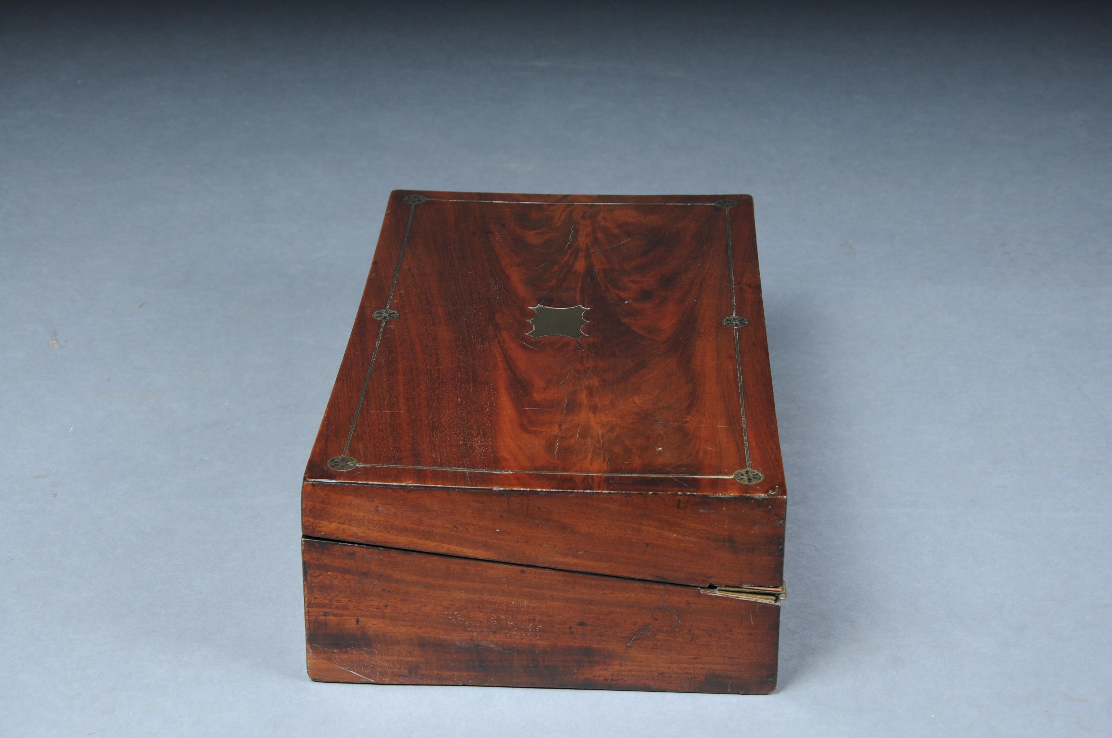 Very rare English travel writing desk/secretary chest around 1860 For Sale 2
