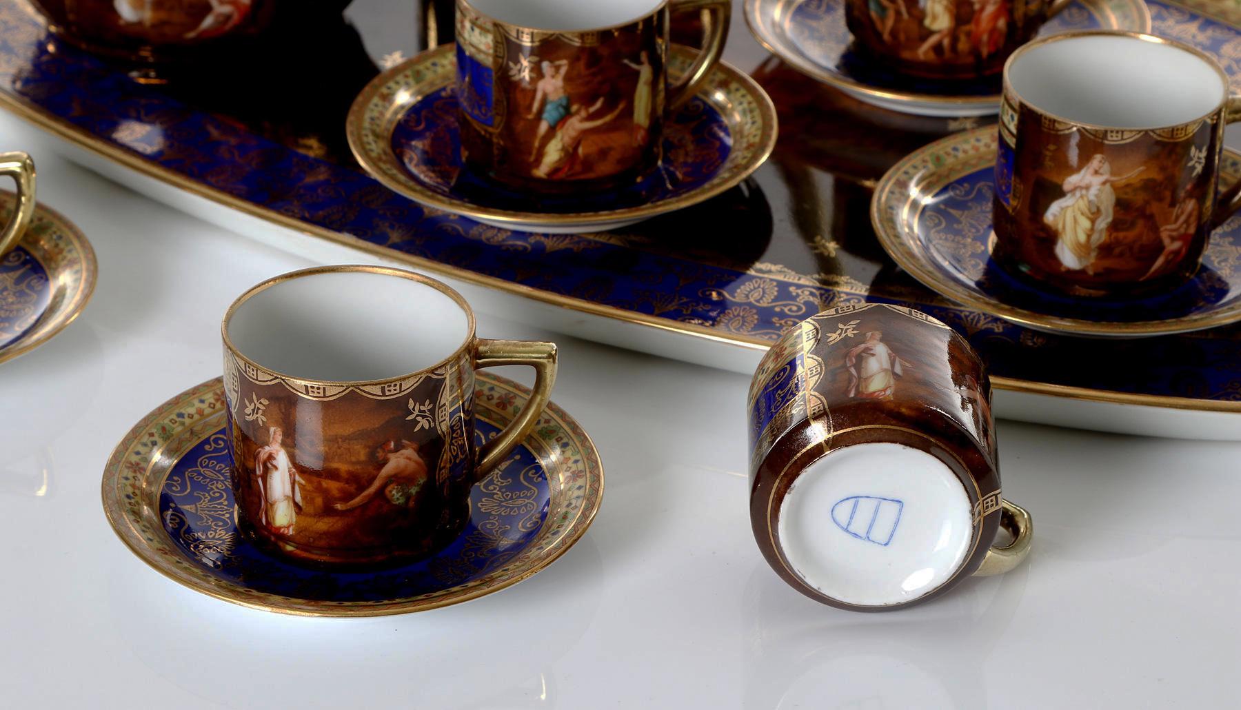 Autrichien Très rare Ensemble Royal Vienna Porcelain Alt Wien en vente