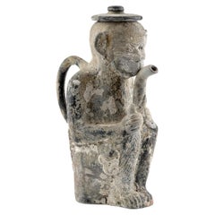 Very Rare Ewer of a Seated Monkey, C 1725, Qing Dynasty, Yongzheng Era