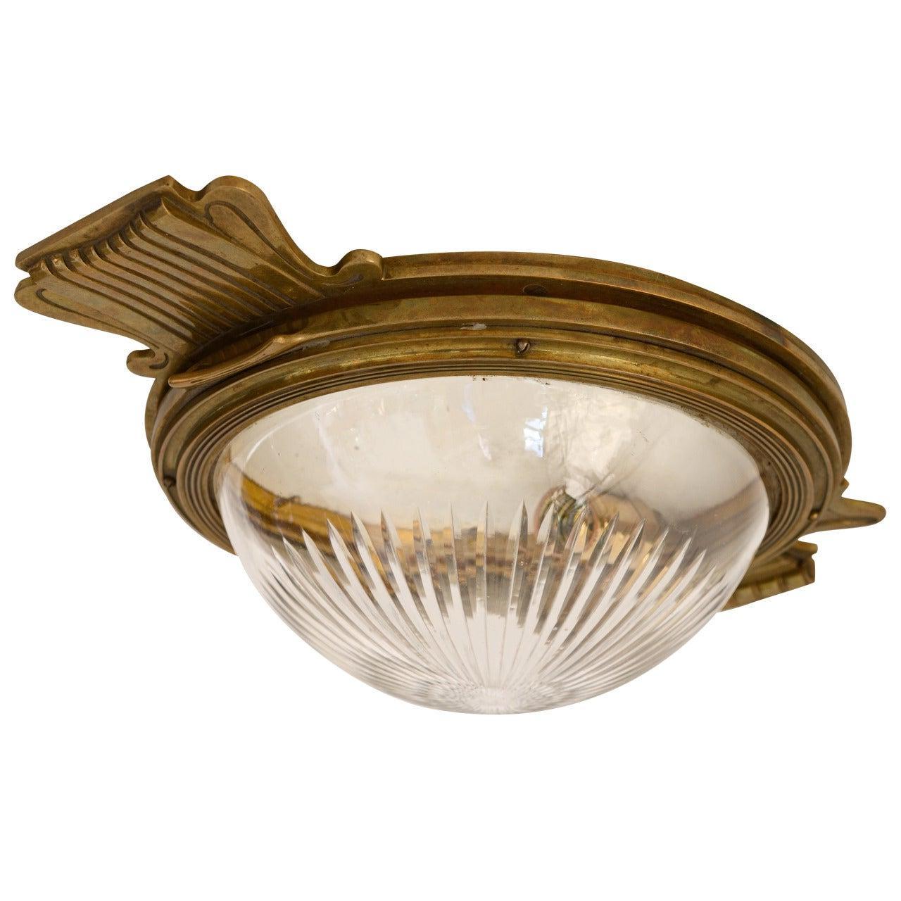 Very Rare Exceptional Wall Lamp Attributed to Joseph Maria Olbrich For Sale