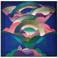 Very Rare Exhibition Piece Handwoven Wool Tapestry Artwork by Éva Penkala, 1975