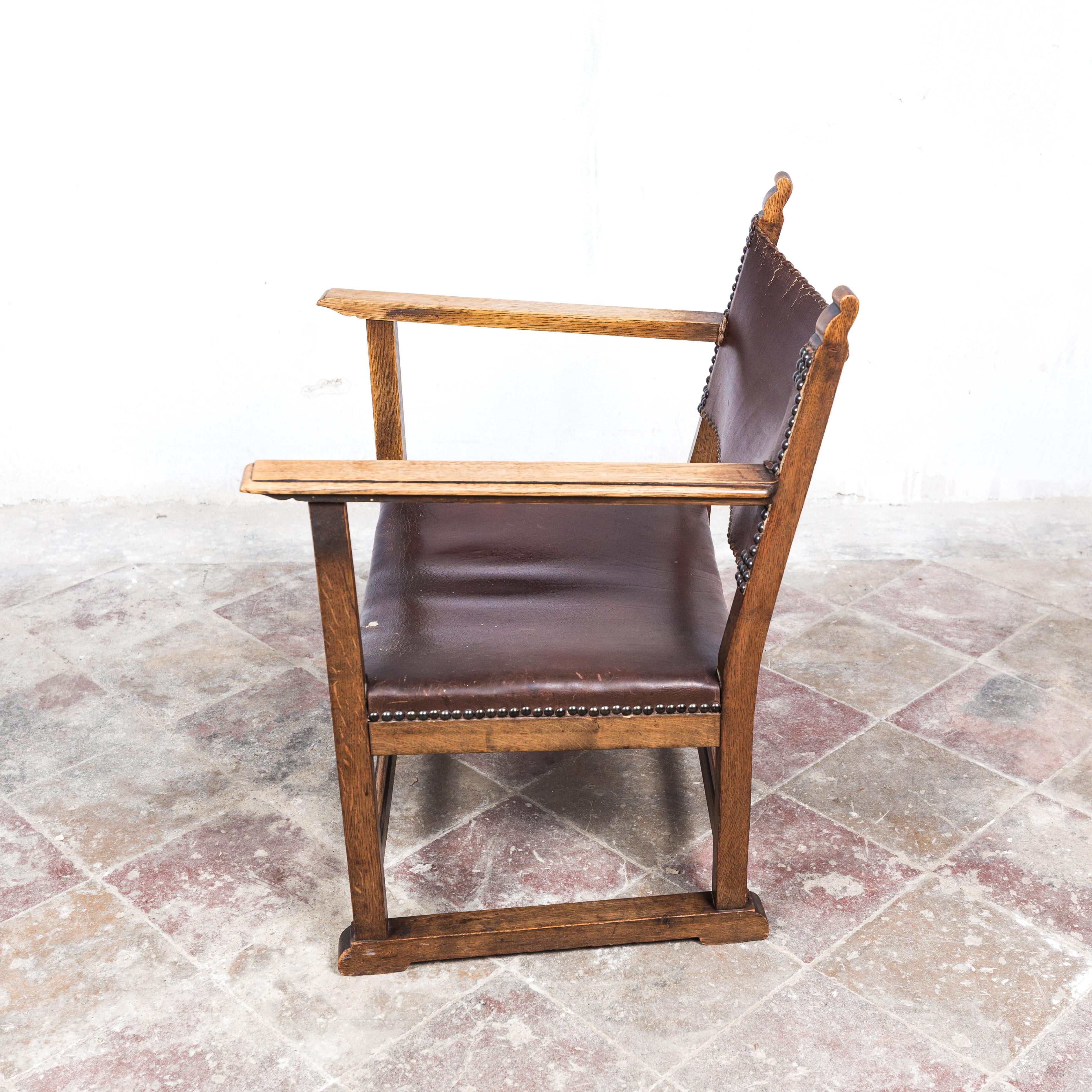 Very Rare Fireside Chair by Heinrich Kulka for Adolf Loos 1