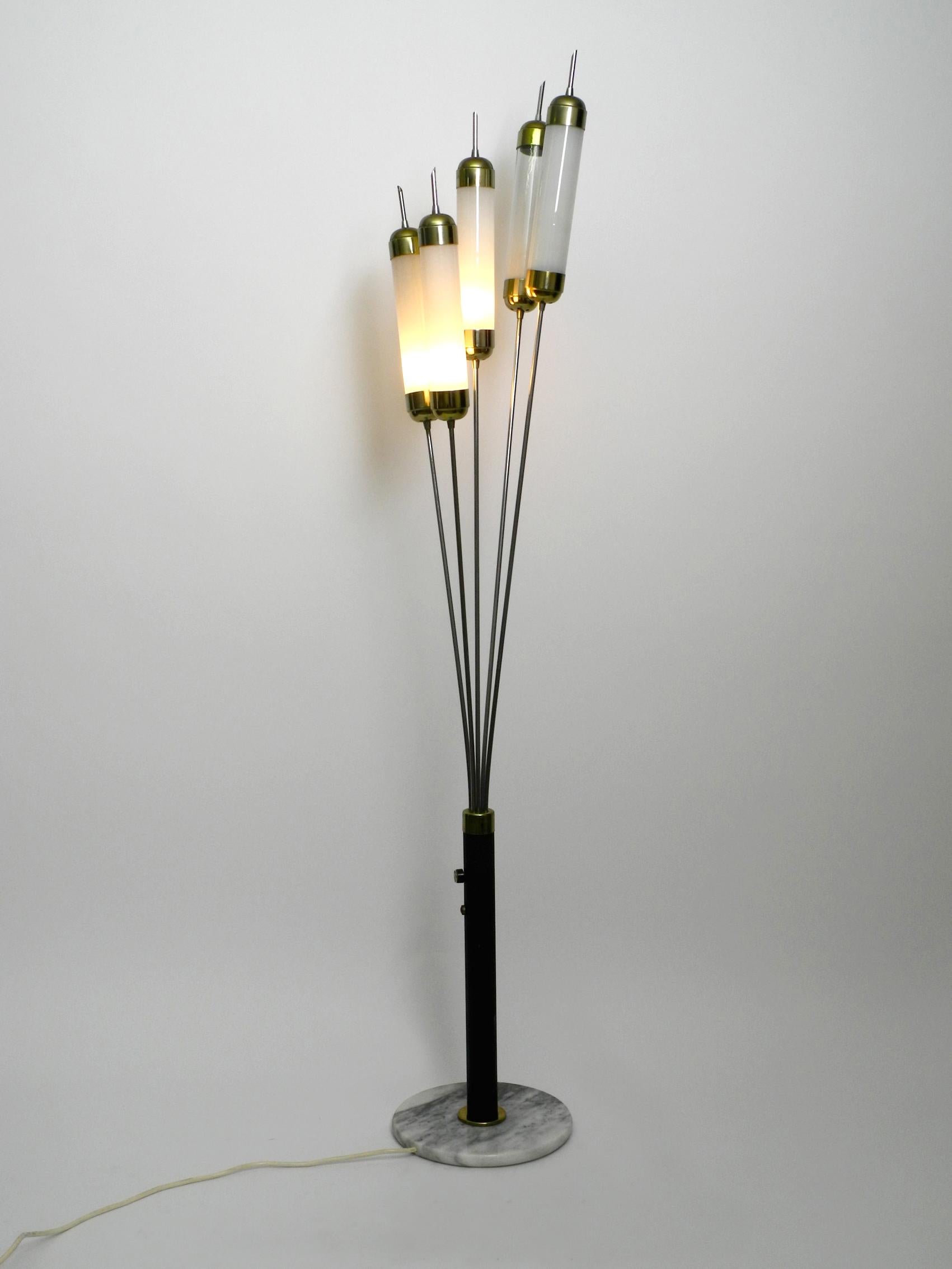 Very Rare Five-Armed Mid-Century Modern Floor Lamp by Carlo Nason for Mazzega 4