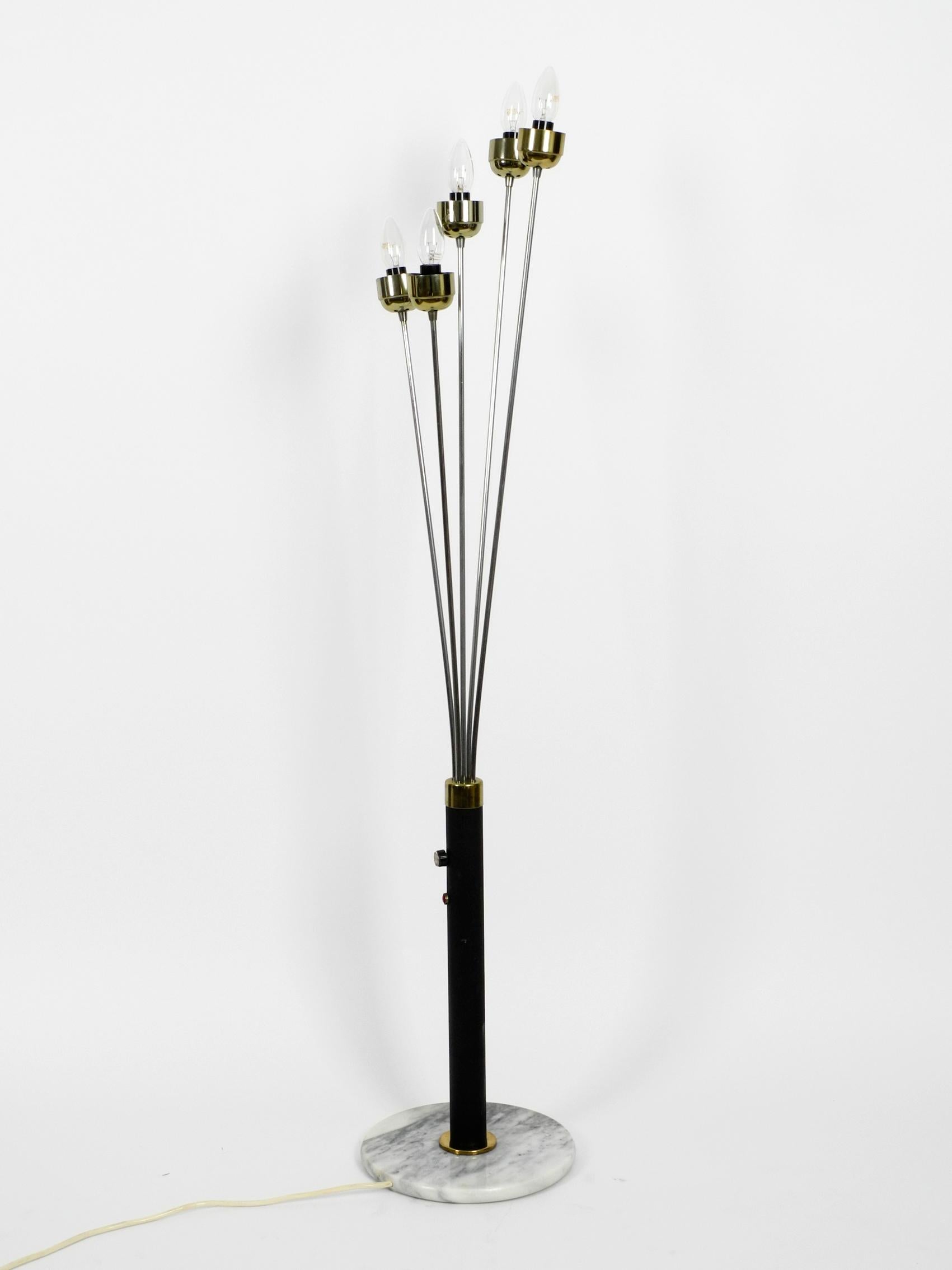 Very Rare Five-Armed Mid-Century Modern Floor Lamp by Carlo Nason for Mazzega 14