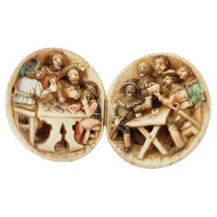 Very Rare Flemish Carved Ivory Ball 18th Century
