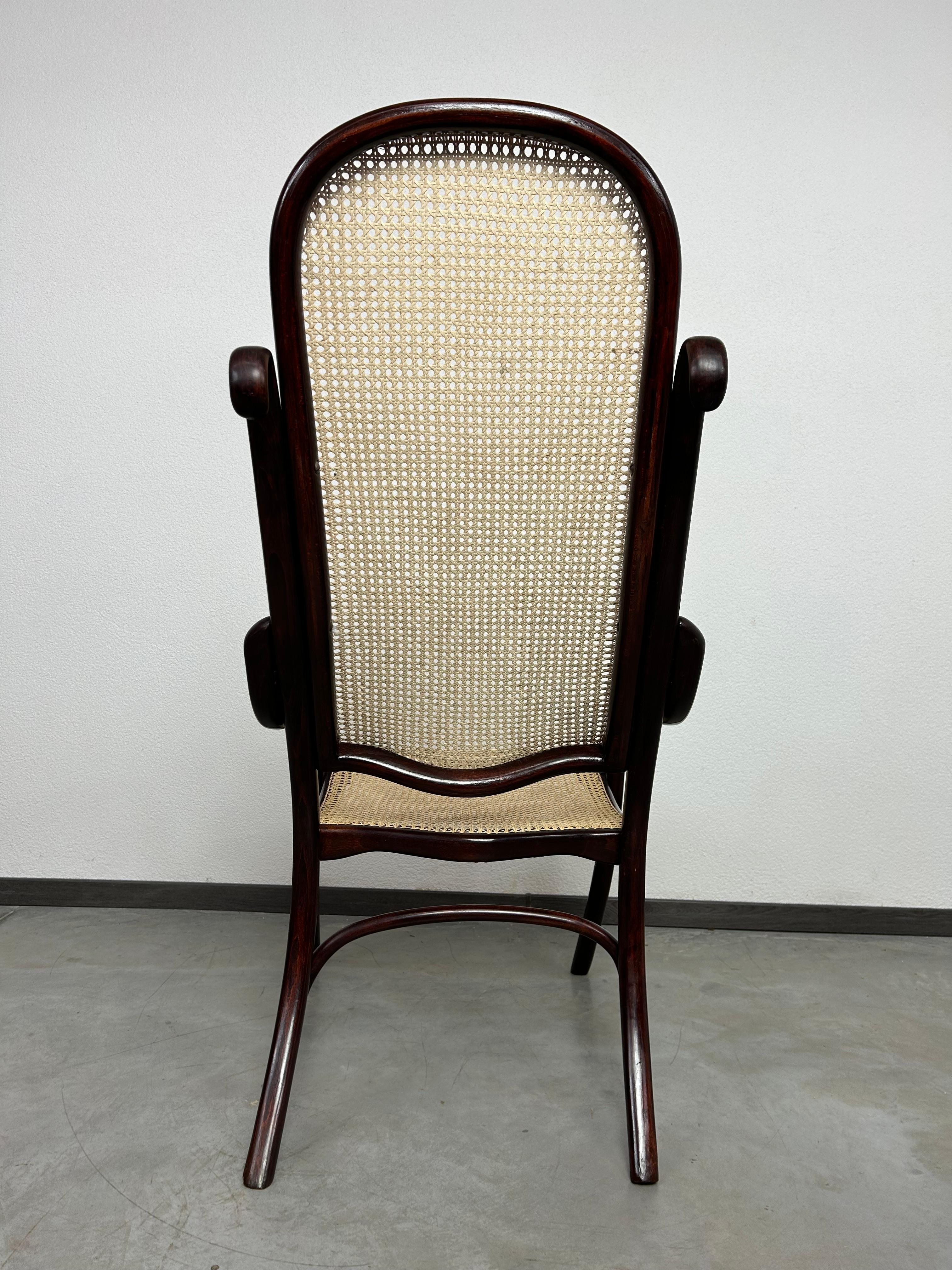 Very rare folding easy chair no.1 by Thonet For Sale 2