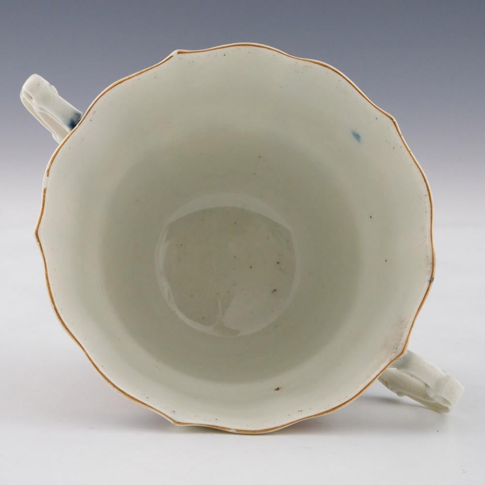 Very Rare Form Worcester Chocolate Cup and Saucer, c1775 For Sale 4