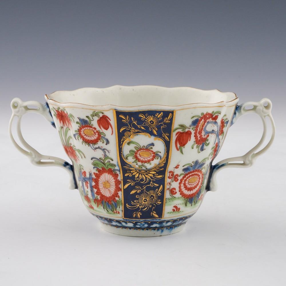 18th Century and Earlier Very Rare Form Worcester Chocolate Cup and Saucer, c1775 For Sale