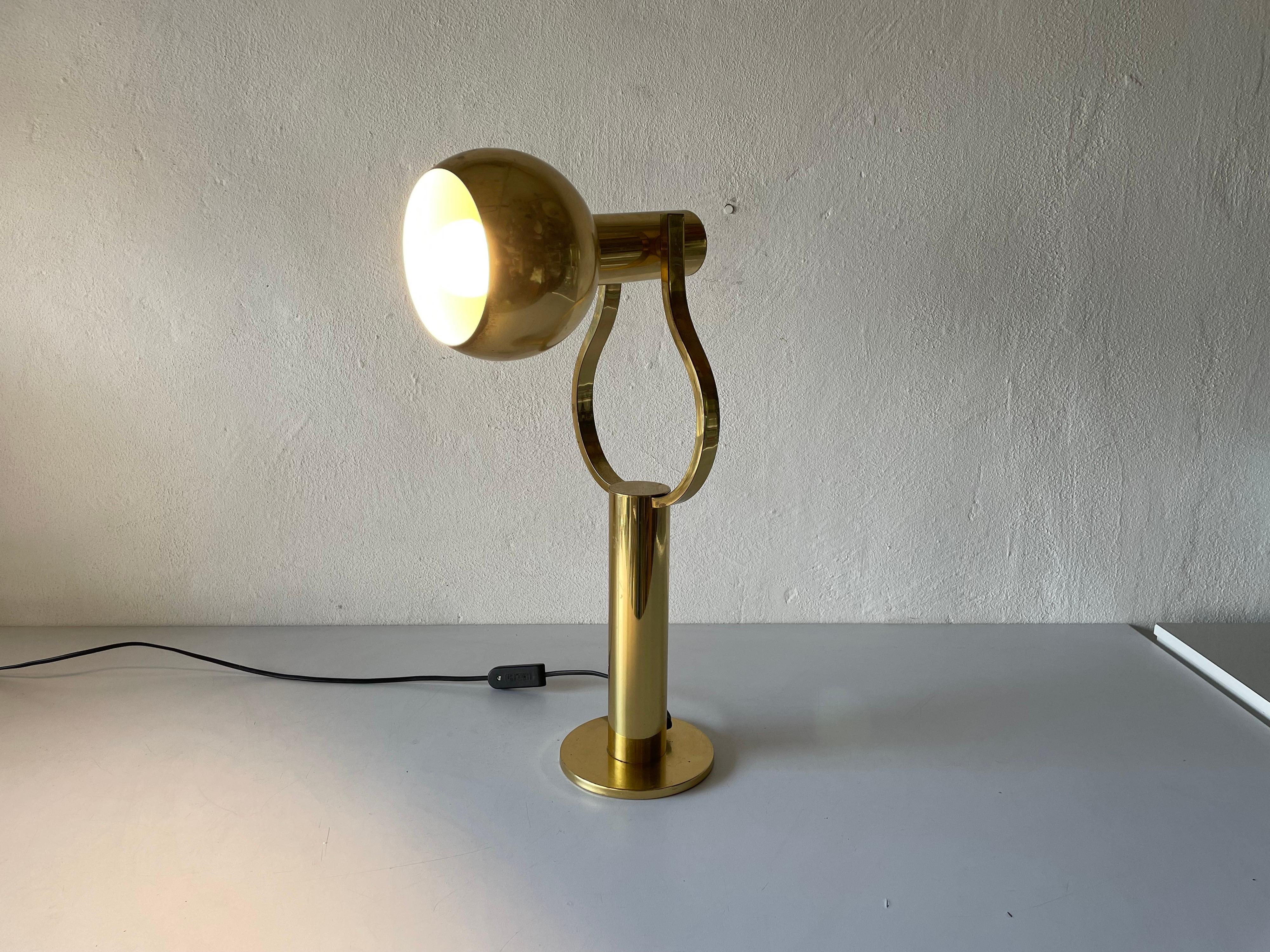 Very Rare Full Brass Table Lamp by Staff, 1970s, Germany 6