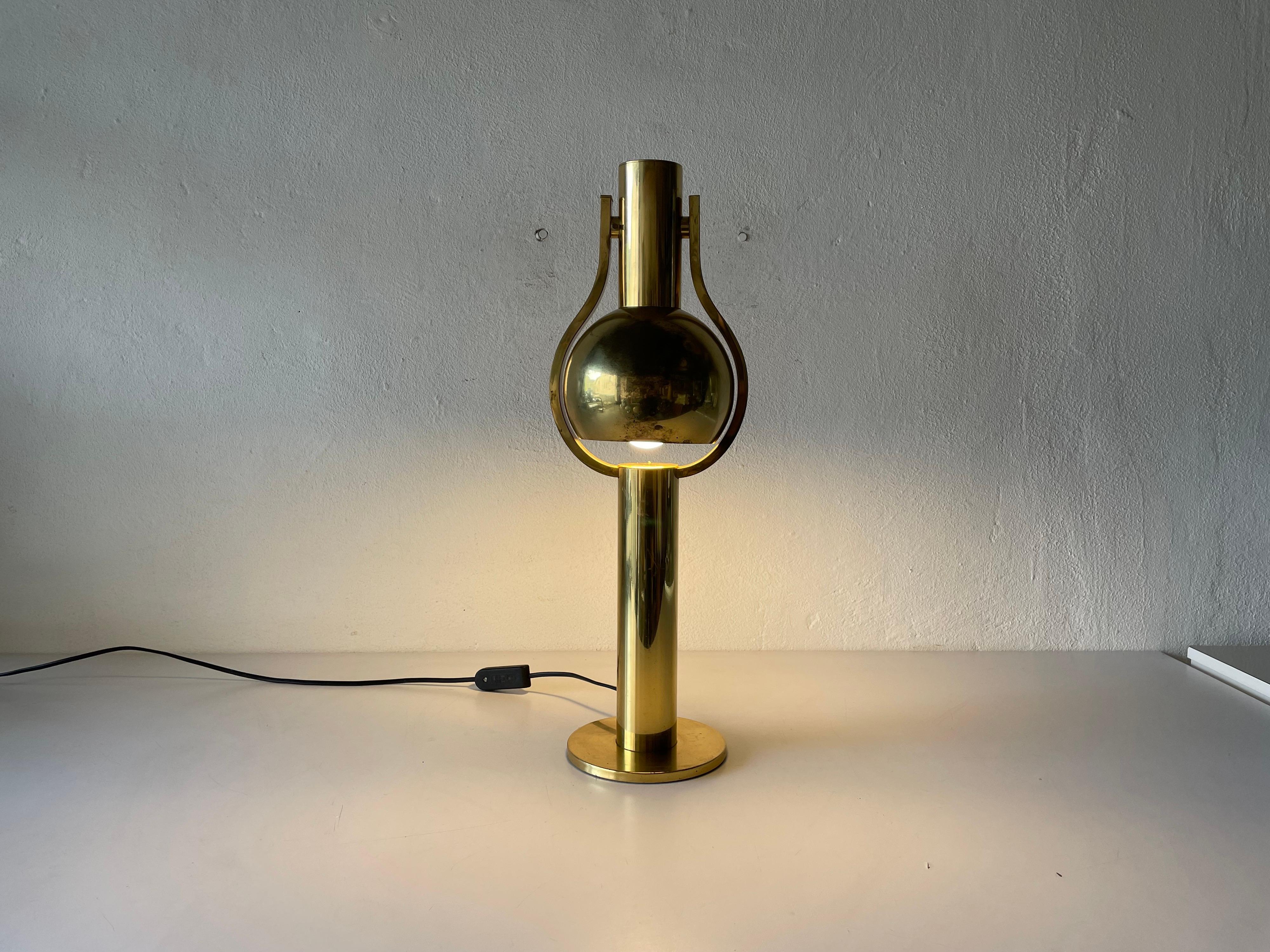 Very Rare Full Brass Table Lamp by Staff, 1970s, Germany 7