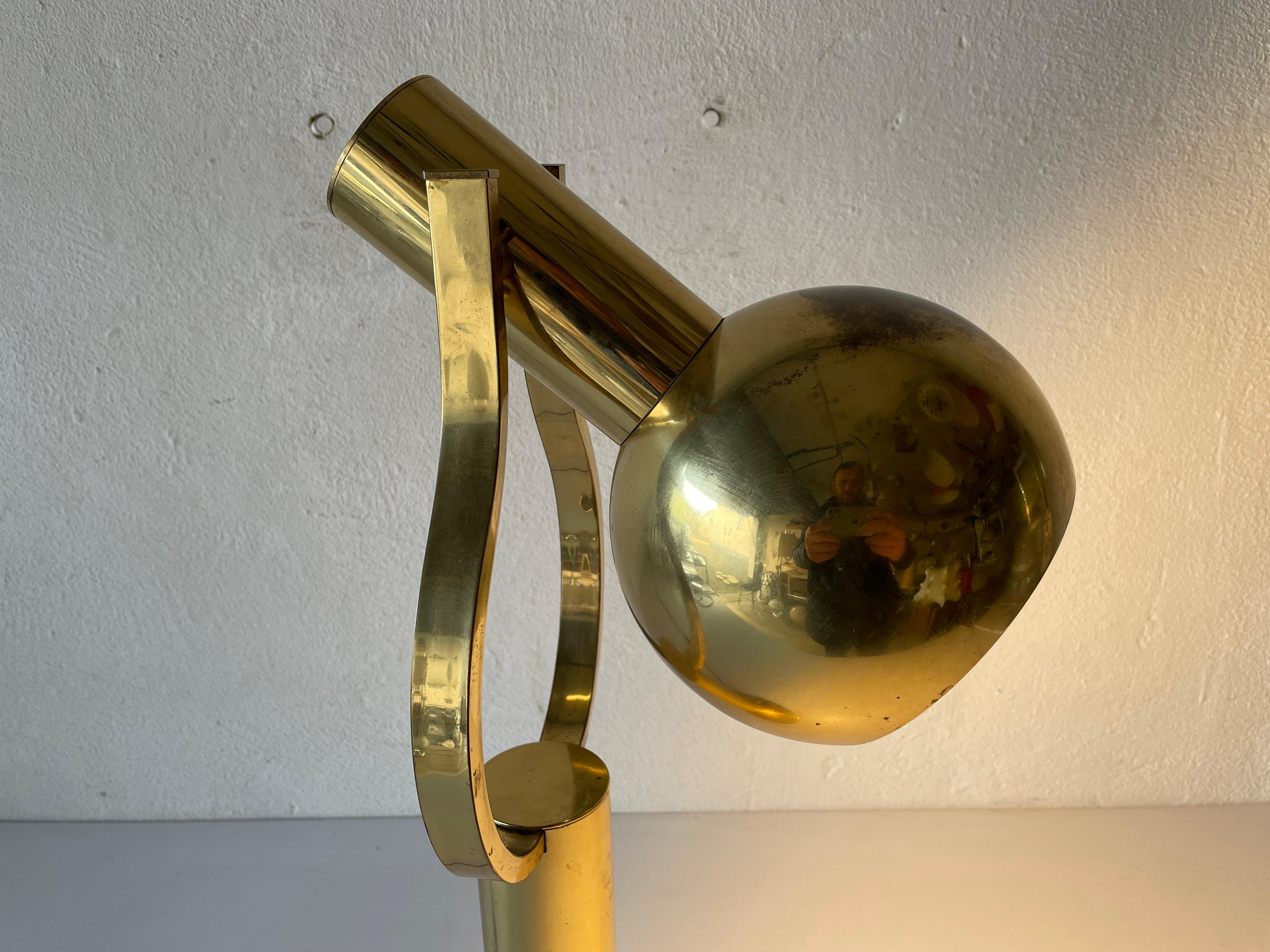 Very Rare Full Brass Table Lamp by Staff, 1970s, Germany 9