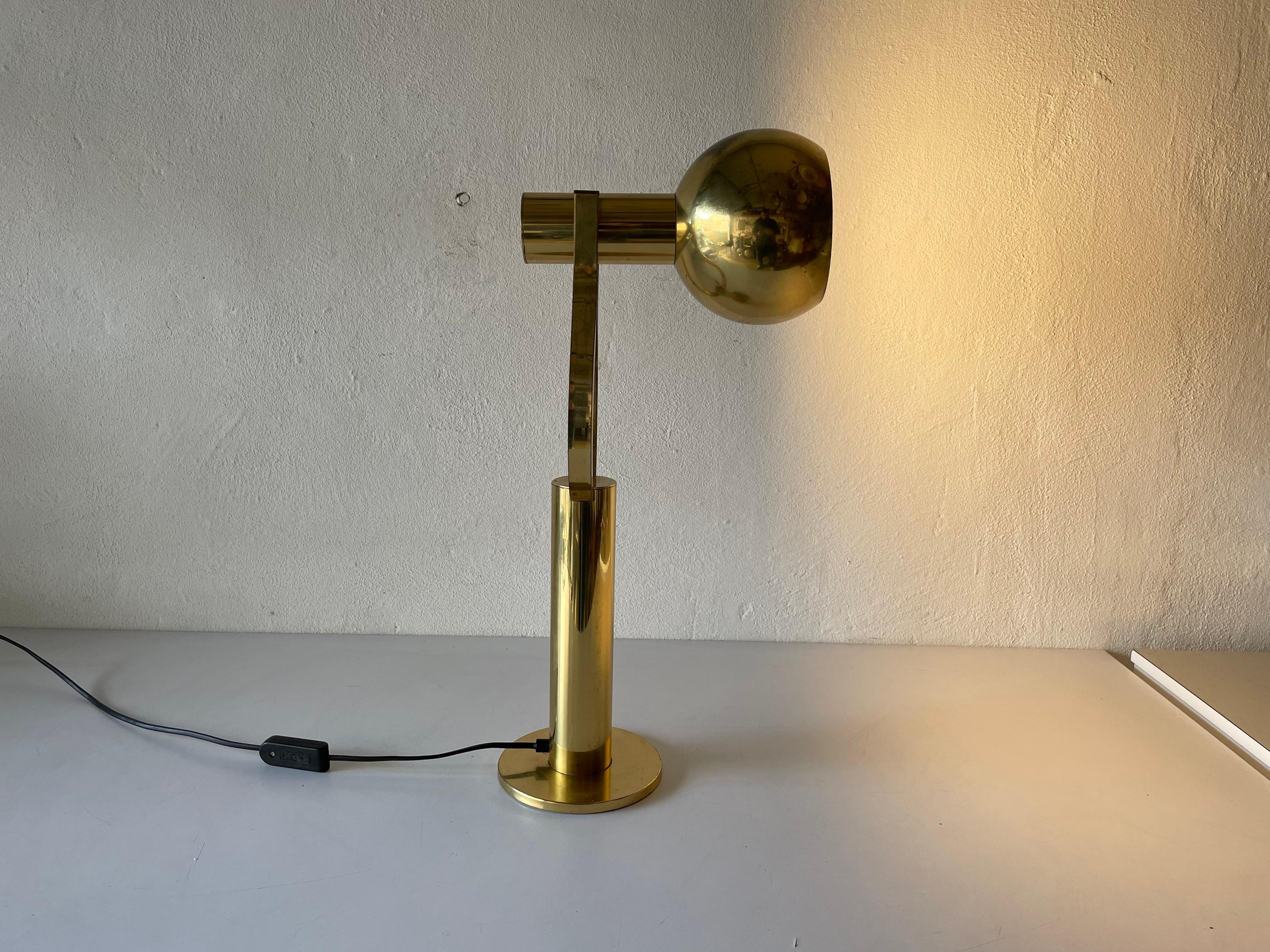Very Rare Full Brass Table Lamp by Staff, 1970s, Germany 11