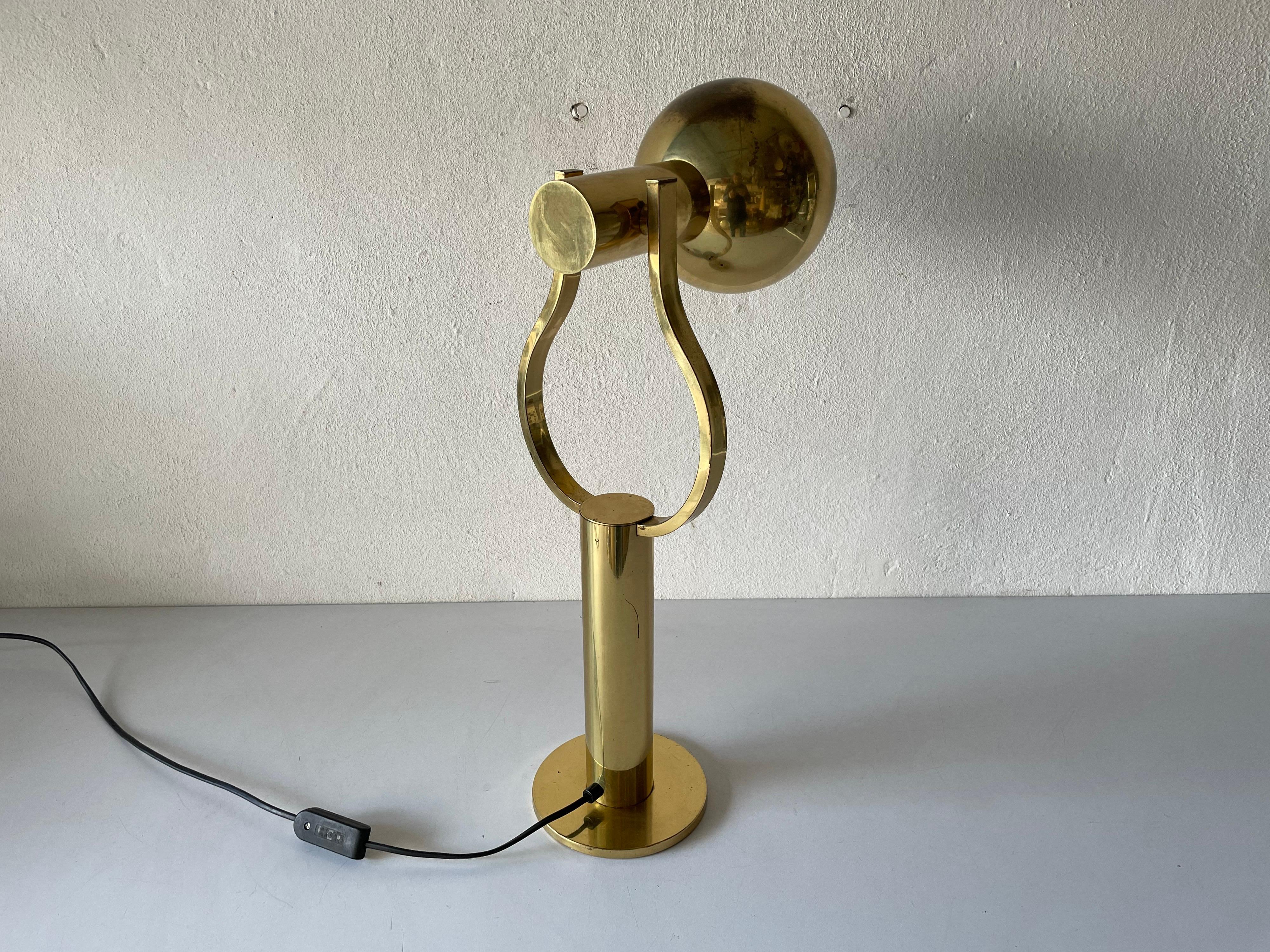 Late 20th Century Very Rare Full Brass Table Lamp by Staff, 1970s, Germany