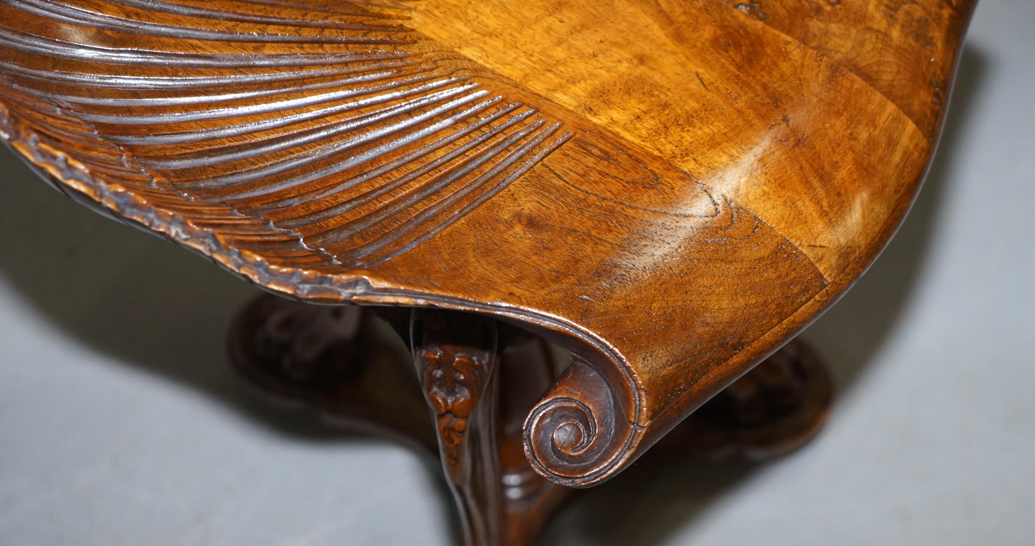Very Rare Fully Restored 19th Century 1880 Italian Venetian Grotto Fantasy Stool 2