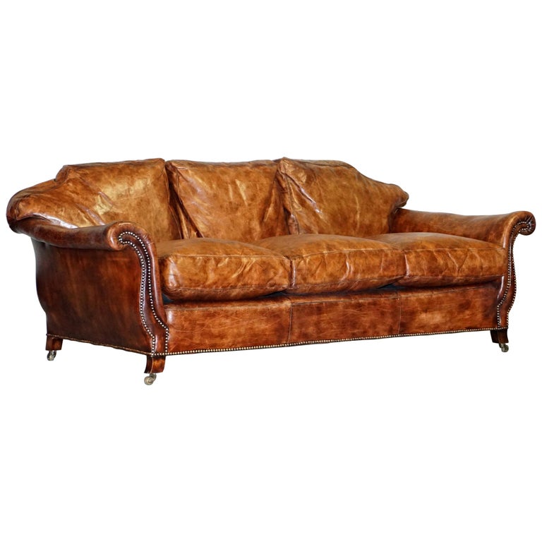 Very Rare Fully Red Gentleman S Club Brown Leather Feather Very Rare Fully Red Gentleman S