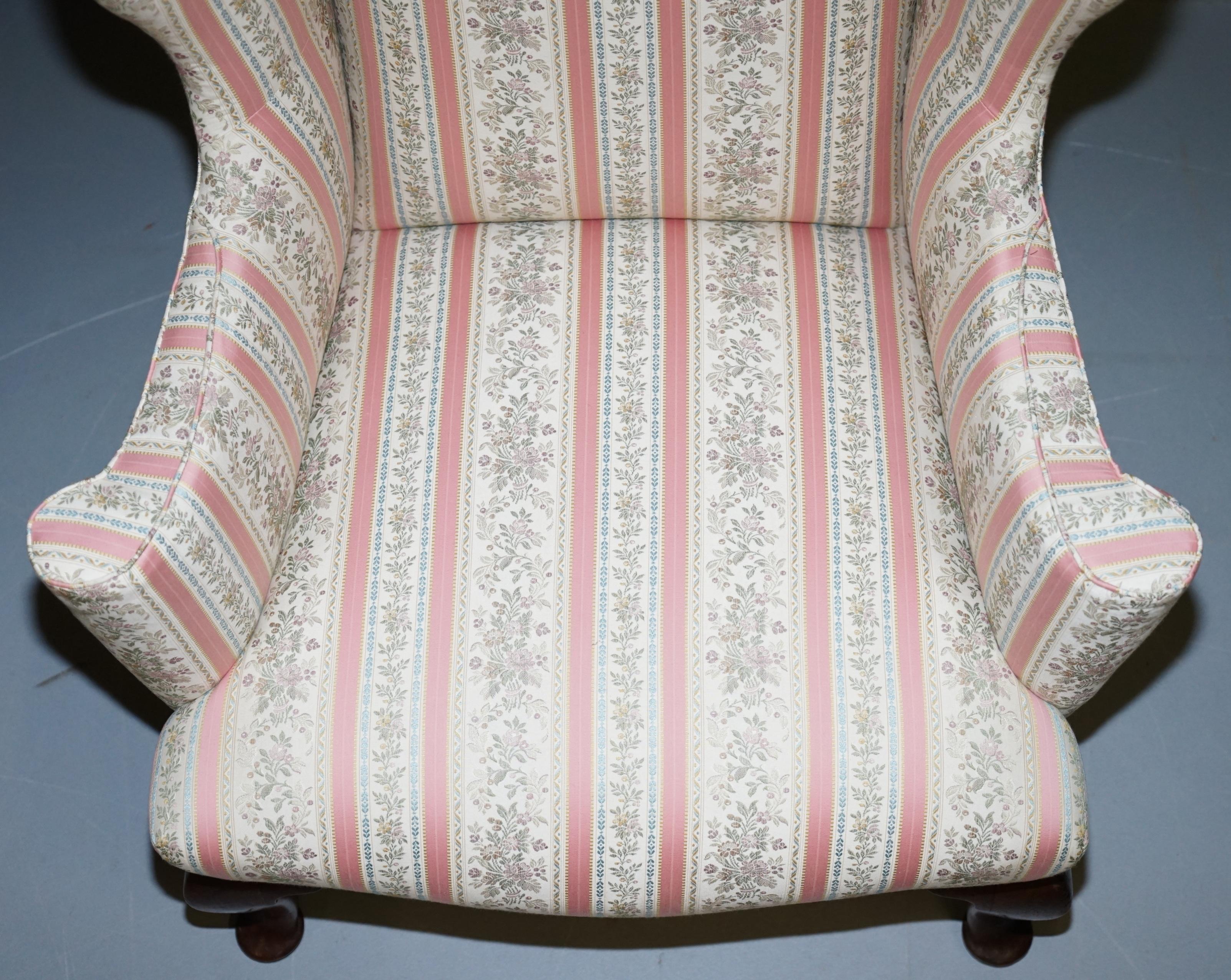 grey stripe armchair
