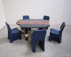 Ensemble de salle à manger très rare de Gaetano Pesce, Sansone 1 table et 6 chaises Dalila