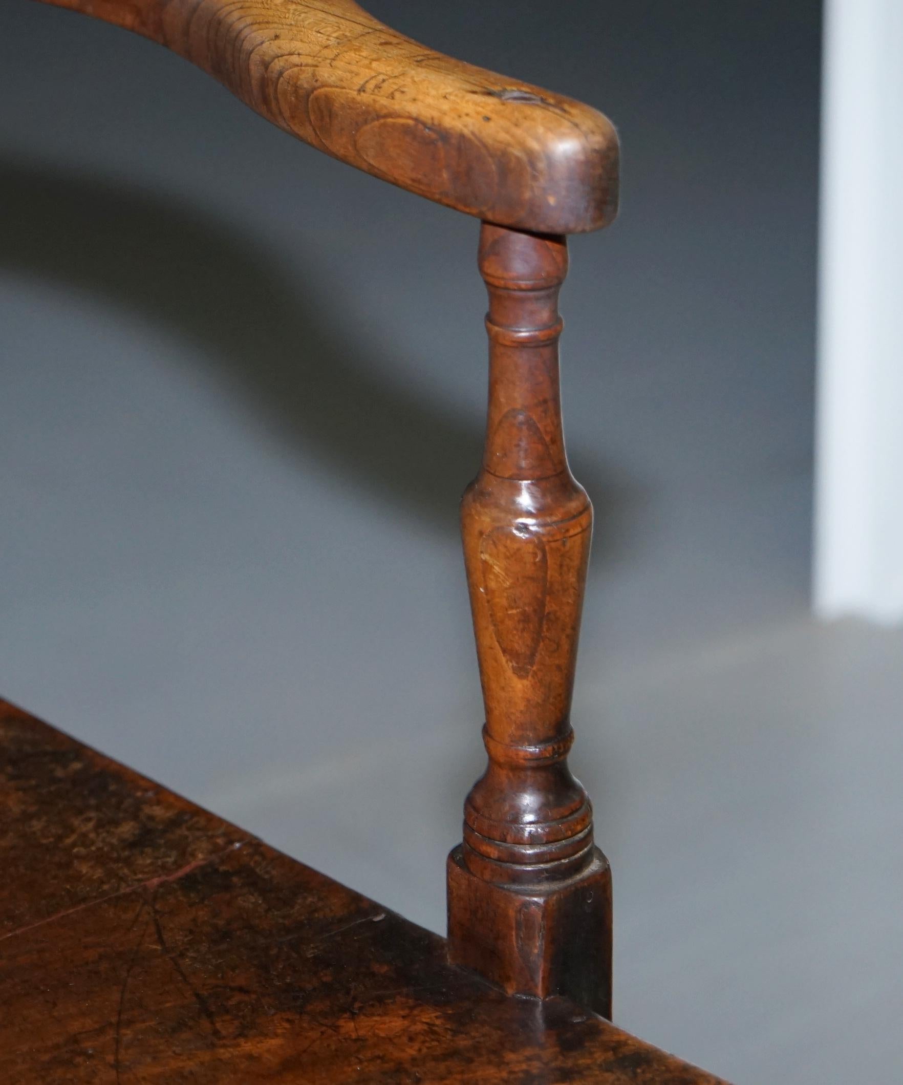 Very Rare George II circa 1760 Primitive Carver Armchair Original Period Repairs 2