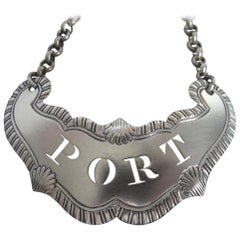 Very Rare George IV Wine Label Made in London in 1822 by George Pearson