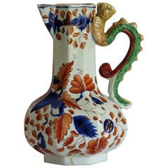 Very rare Georgian Mason's Ironstone Jug or Pitcher, Flowers and Wheels pattern