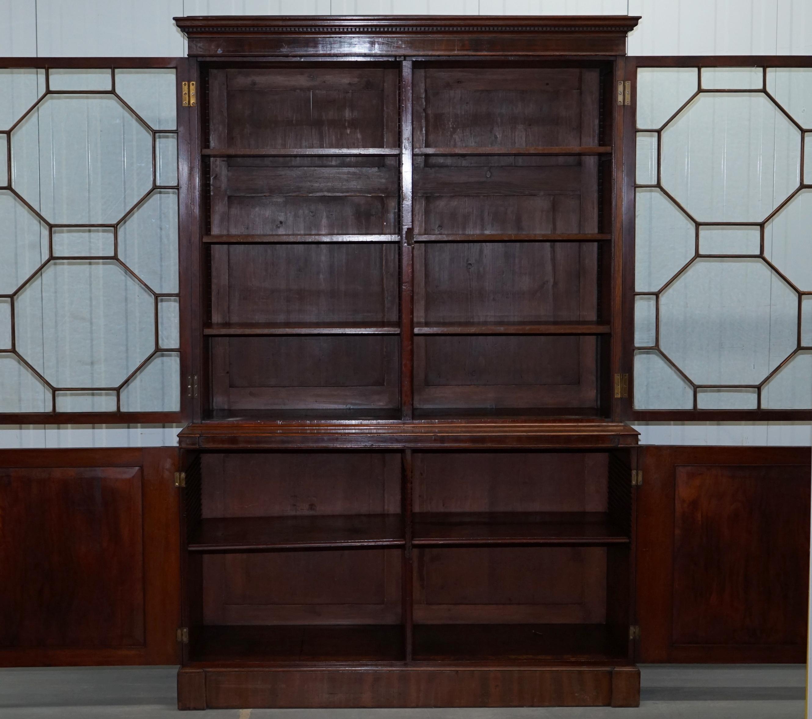 Very Rare Gillows Astral Glazed Mahogany Bookcase Cabinet Original Paper Labels 8