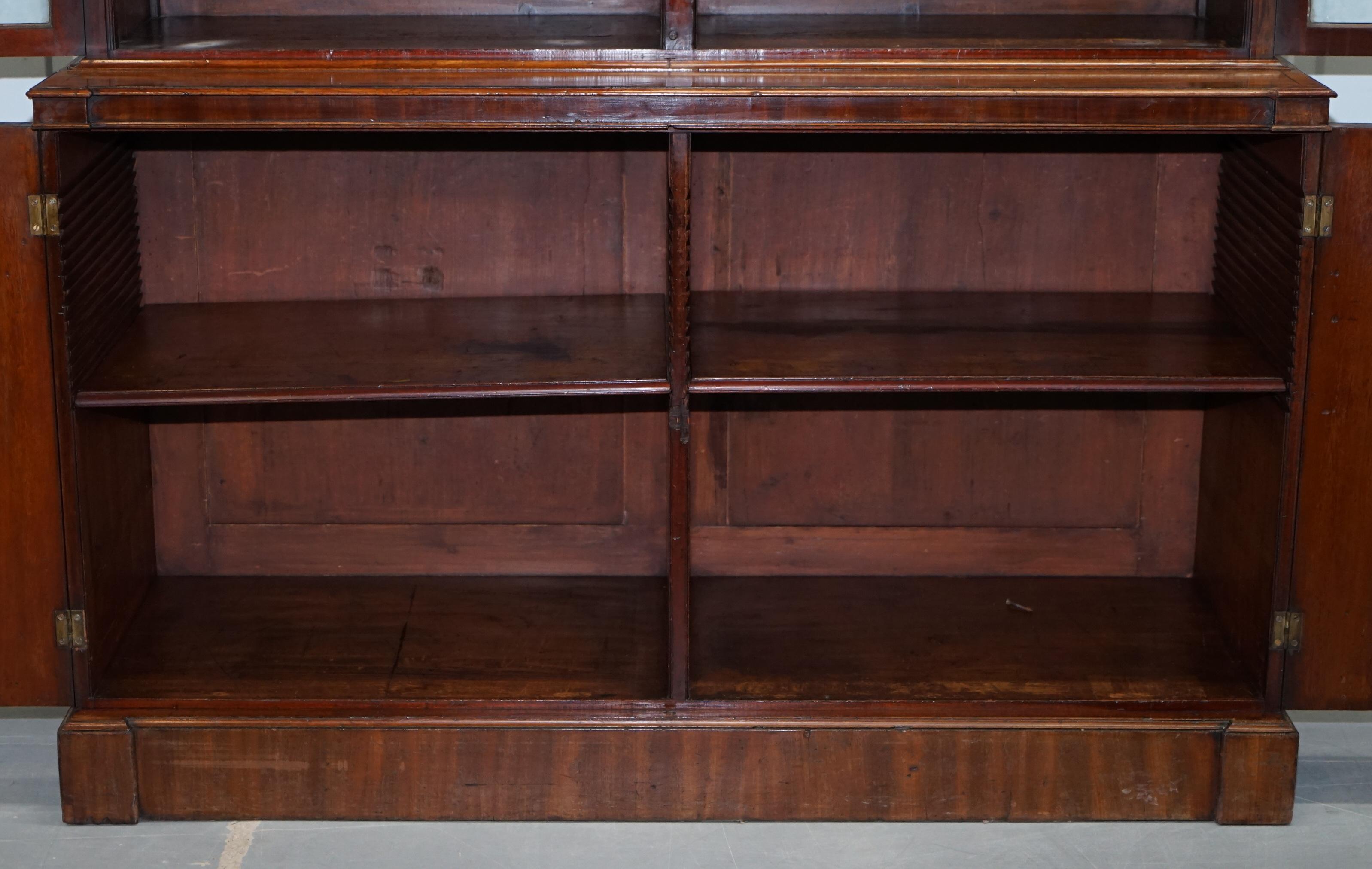 Very Rare Gillows Astral Glazed Mahogany Bookcase Cabinet Original Paper Labels 10