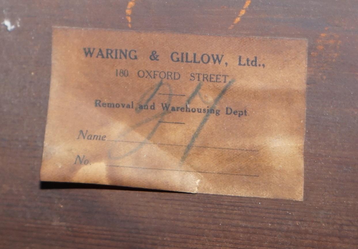 Very Rare Gillows Astral Glazed Mahogany Bookcase Cabinet Original Paper Labels 14