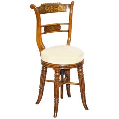 Chaise réglable Gillows of Lancaster Regency en bois de feuillus, très rare