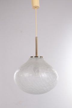 Very Rare Glass Hanging Lamp by Doria Leuchten, 1960, Germany