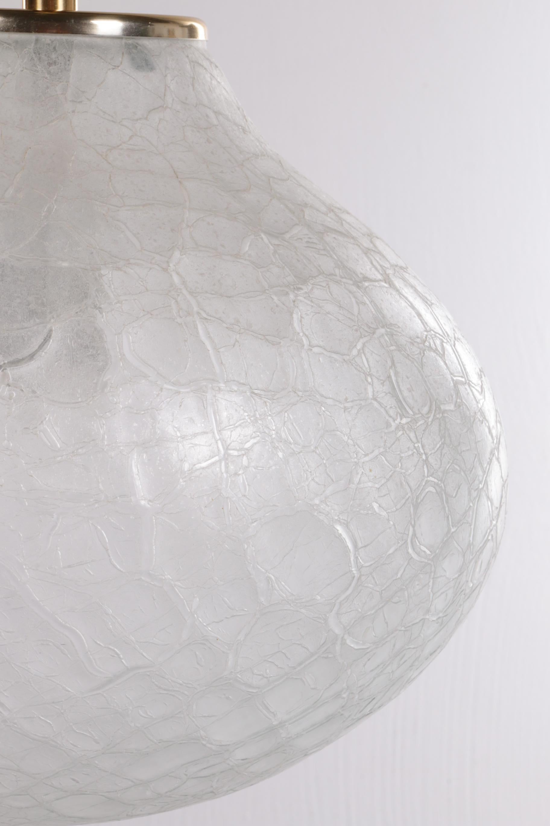 Very Rare Glass Hanging Lamp by Doria Leuchten, 1960, Germany For Sale 1