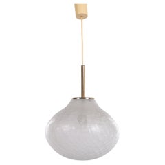 Lampe suspendue en verre très rare de Doria Leuchten, 1960, Allemagne