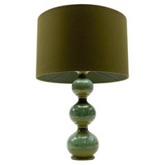 Very Rare Green Ceramic Table Lamp Base from Kaiser Leuchten, Germany 1960s