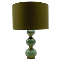 Vintage Very Rare Green Ceramic Table Lamp Base from Kaiser Leuchten, Germany 1960s -