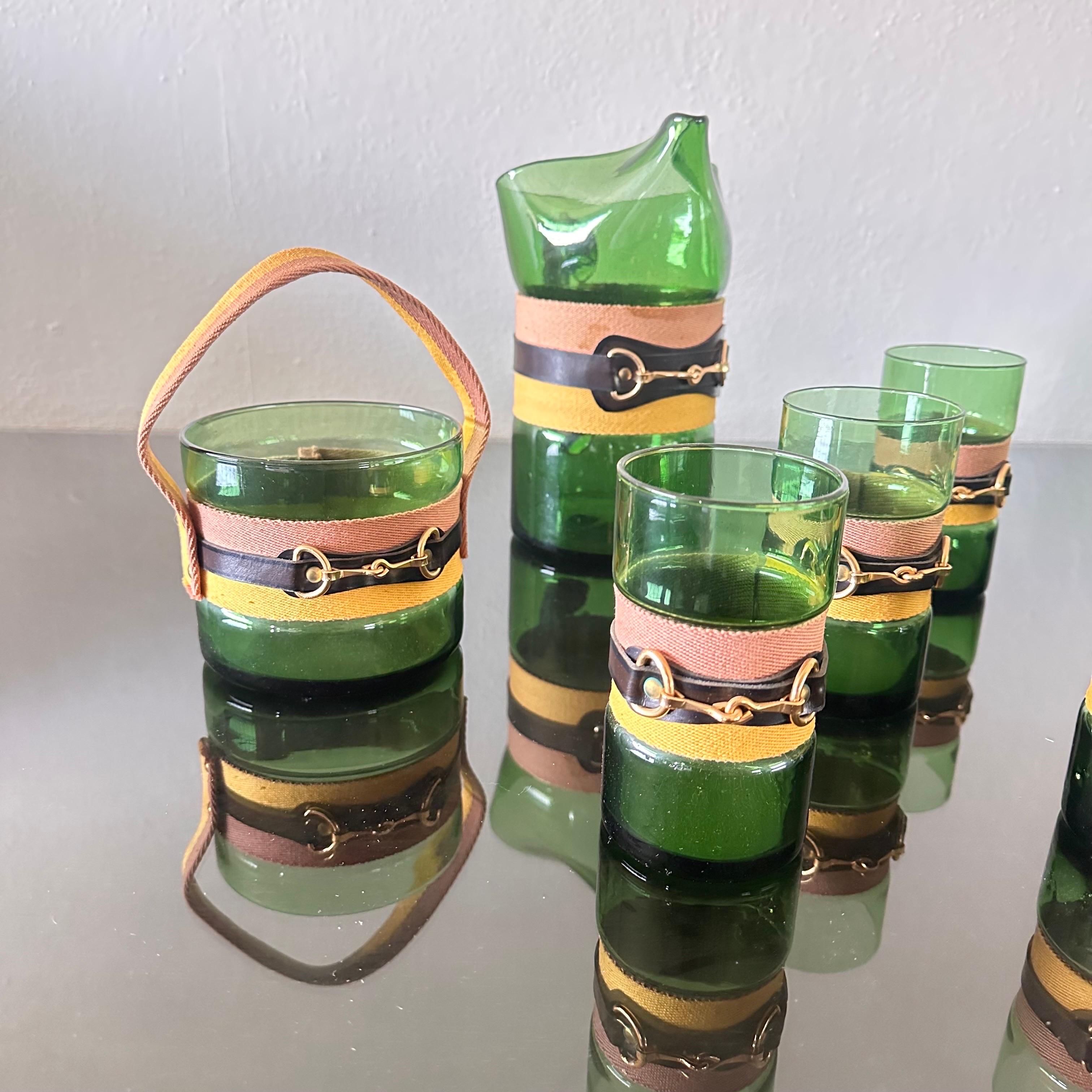 Mid-Century Modern Very Rare Gucci 1970s Cold Drinks Set for 12, Italy
